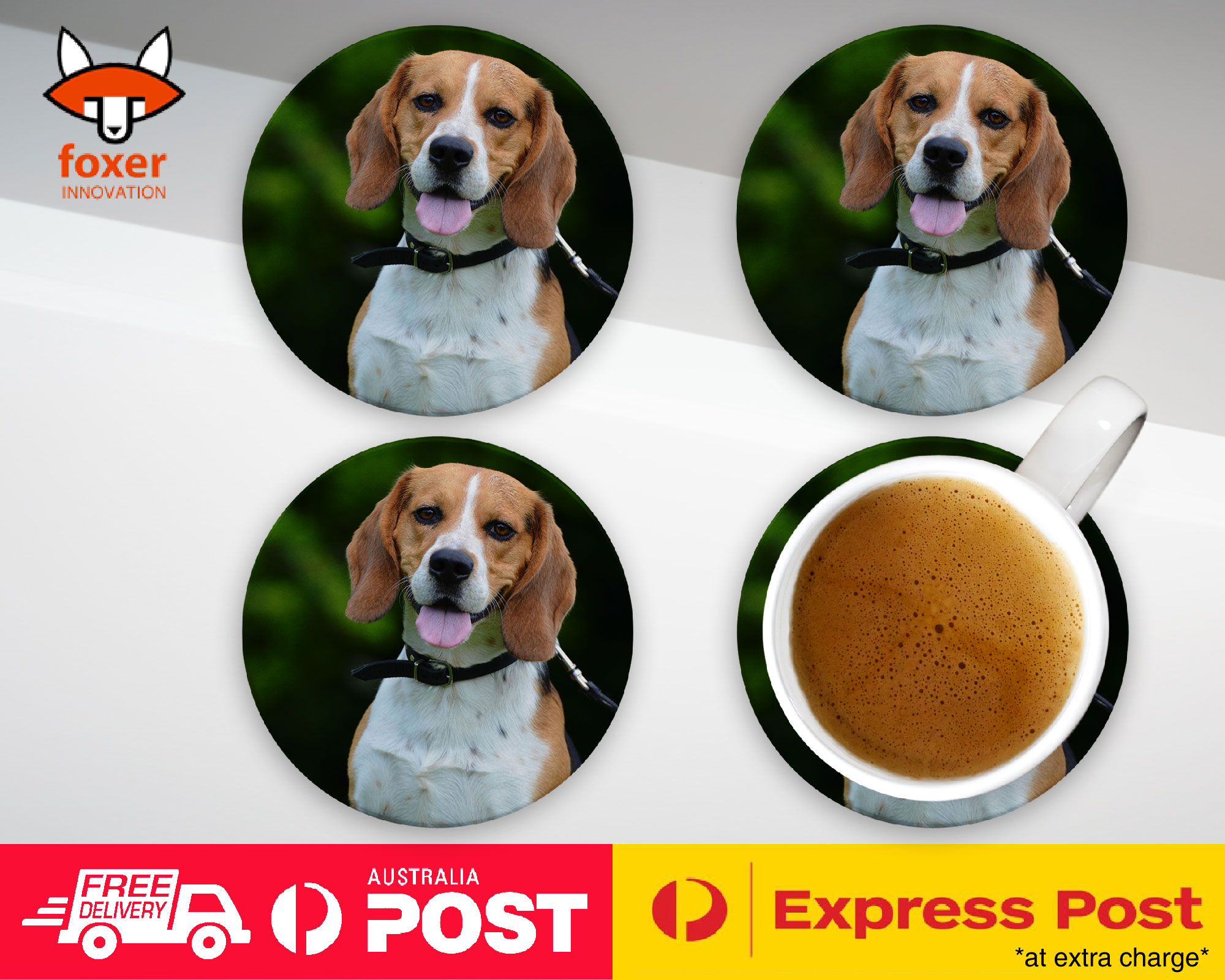 COASTER COFFEE DRINKING MAT|BEAGLE DOG 7