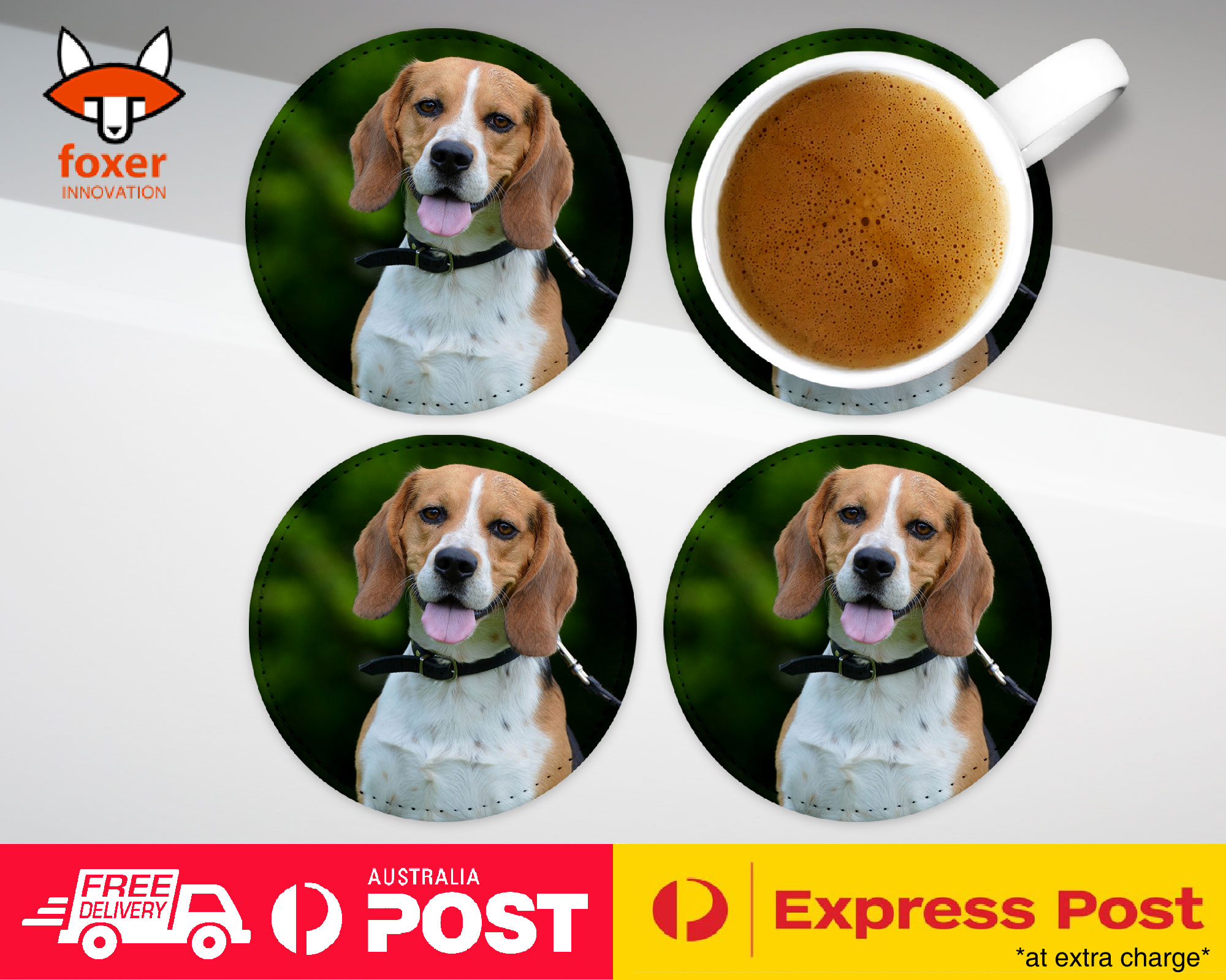 COASTER COFFEE DRINKING MAT|BEAGLE DOG 7
