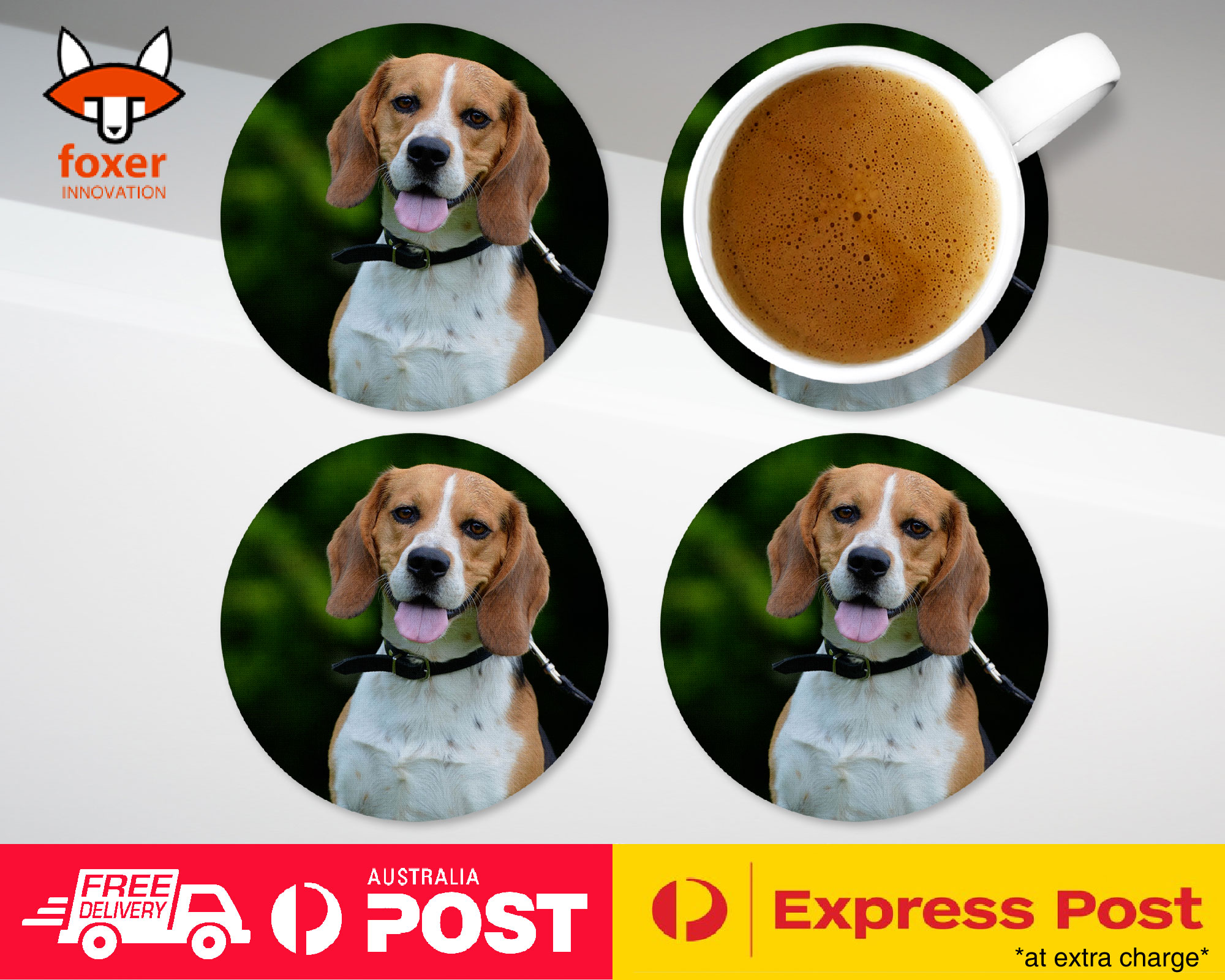 COASTER COFFEE DRINKING MAT|BEAGLE DOG 7