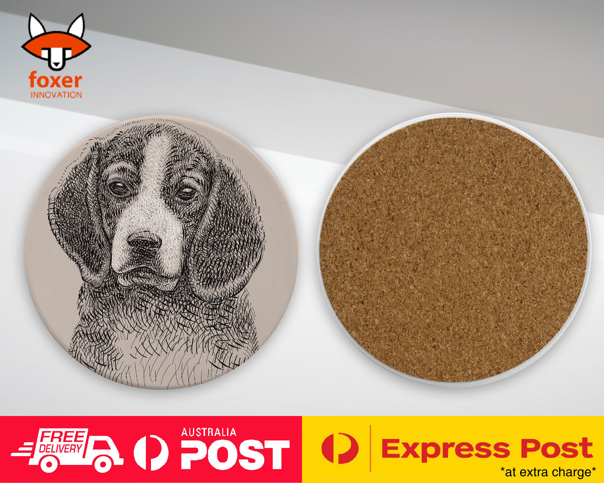 COASTER COFFEE DRINKING MAT|BEAGLE DOG 8