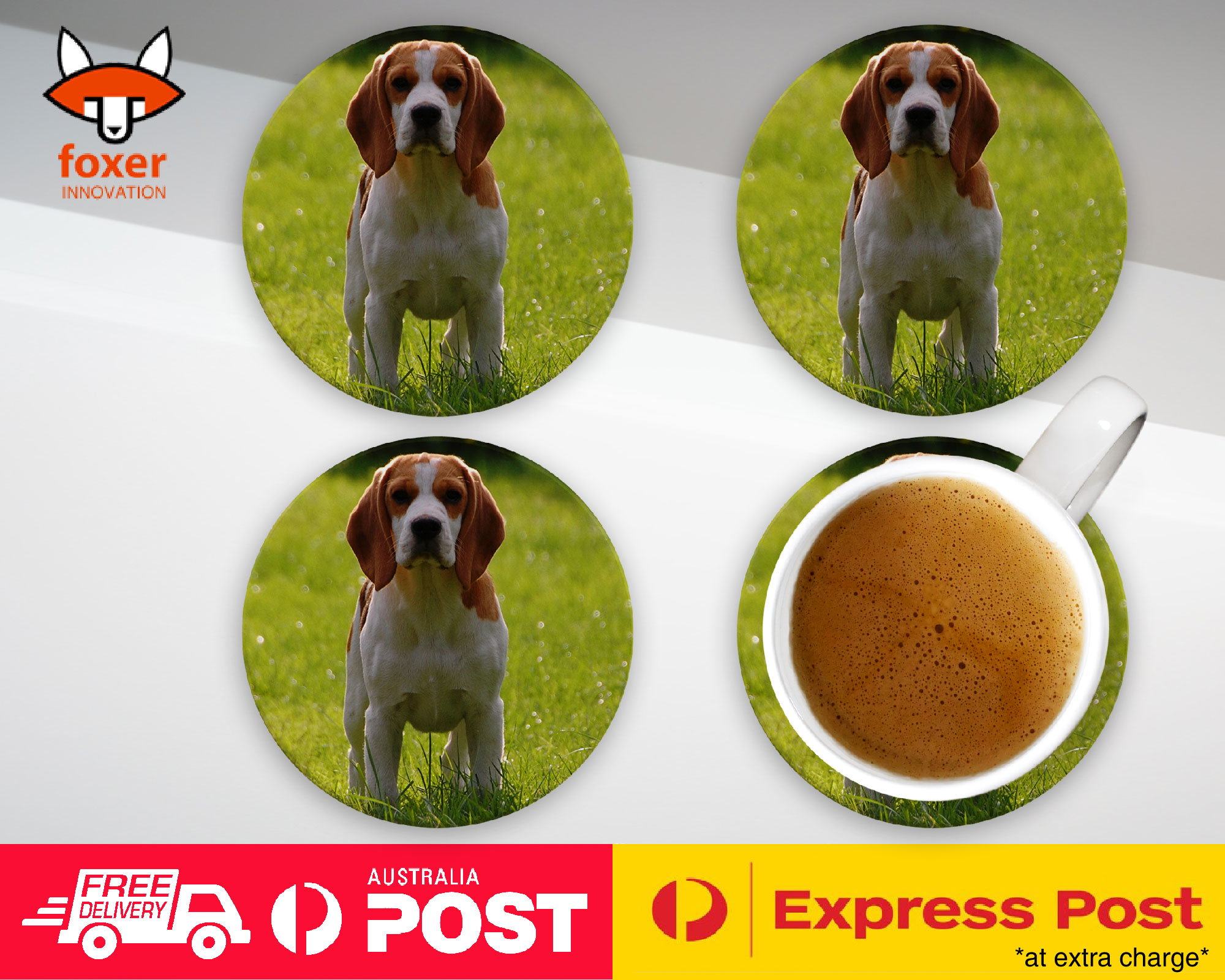 COASTER COFFEE DRINKING MAT|BEAGLE DOG 9