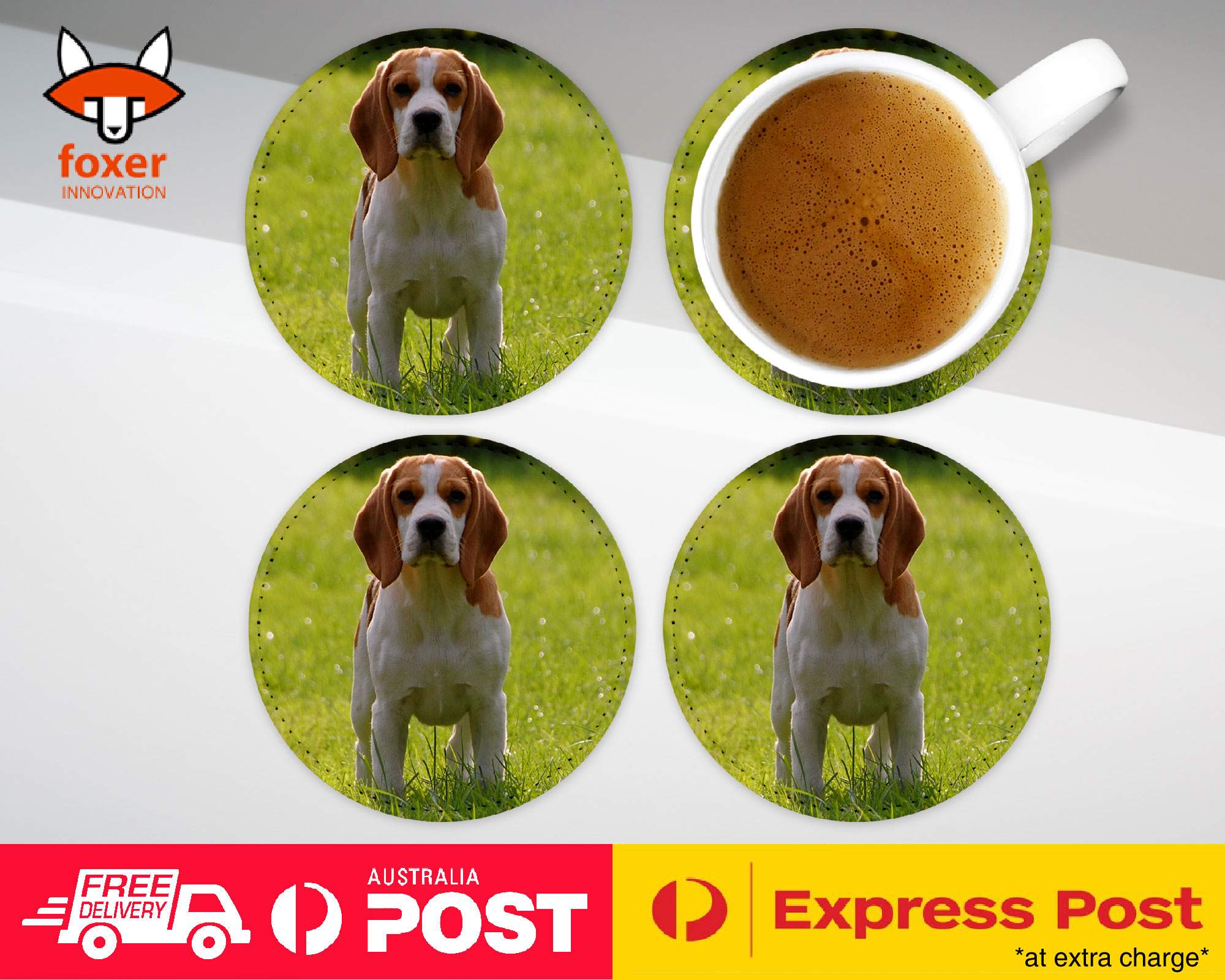 COASTER COFFEE DRINKING MAT|BEAGLE DOG 9