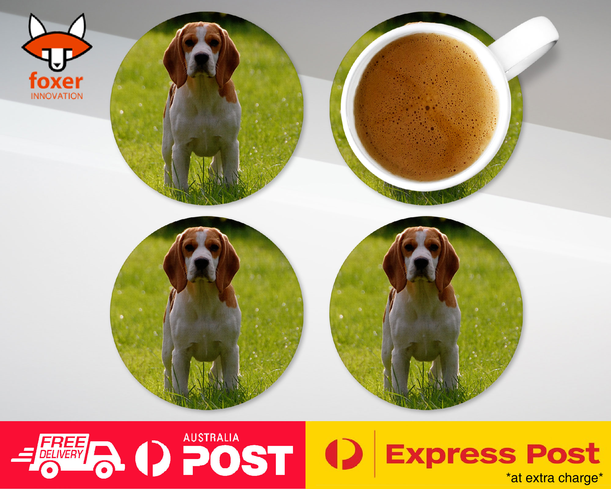 COASTER COFFEE DRINKING MAT|BEAGLE DOG 9