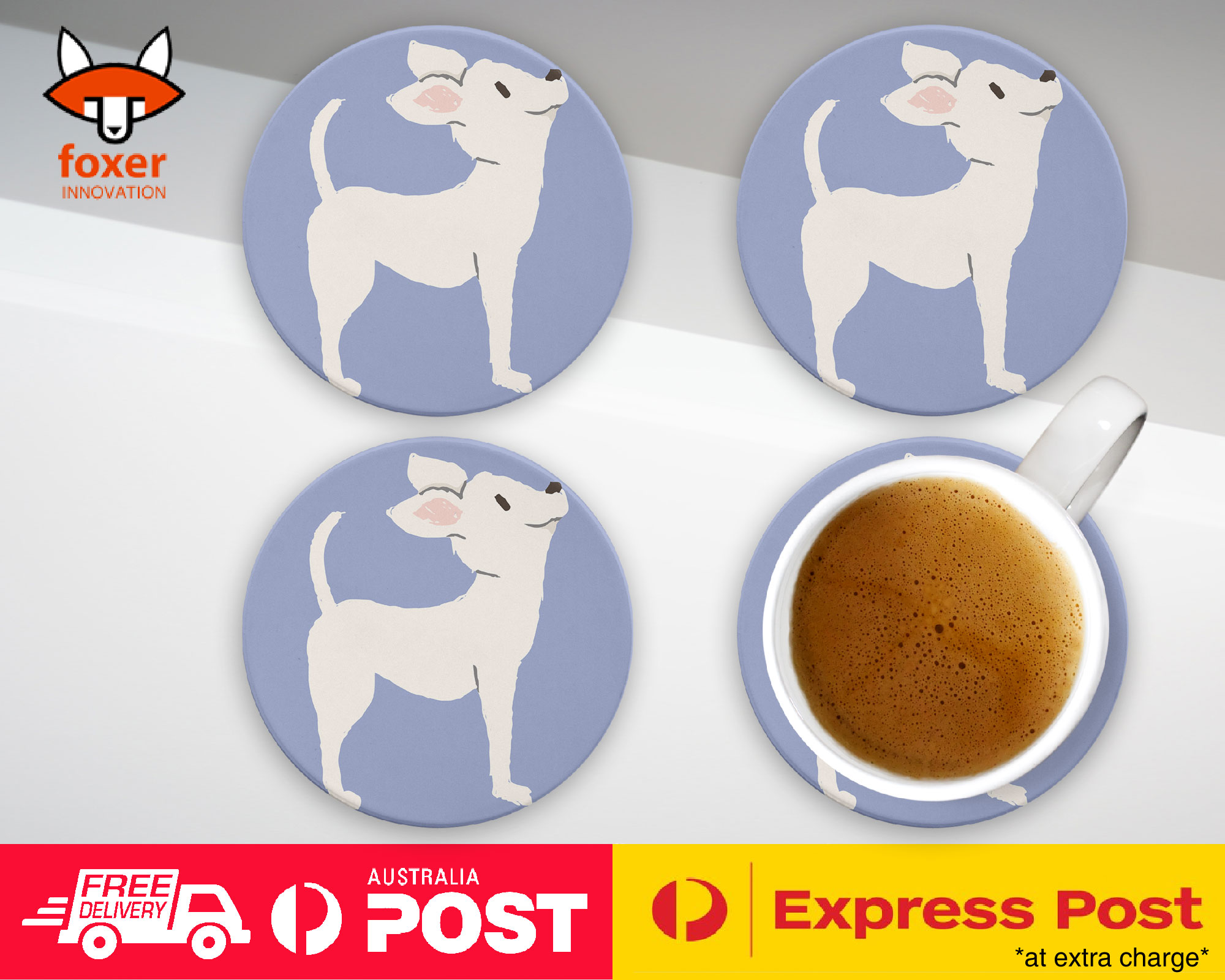 COASTER COFFEE DRINKING MAT|CHIHUAHUA DOG 6
