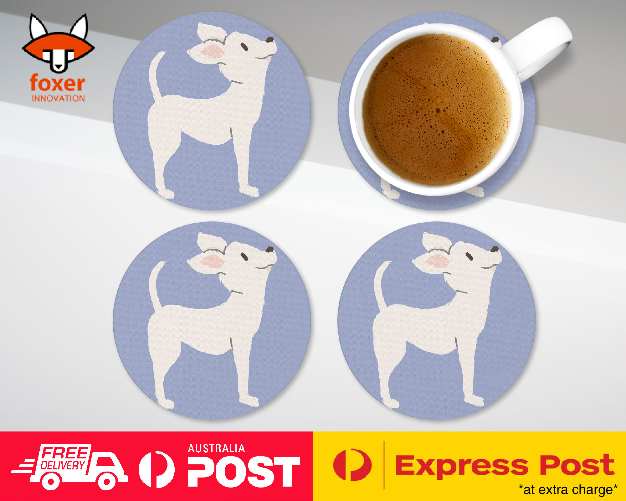 COASTER COFFEE DRINKING MAT|CHIHUAHUA DOG 6