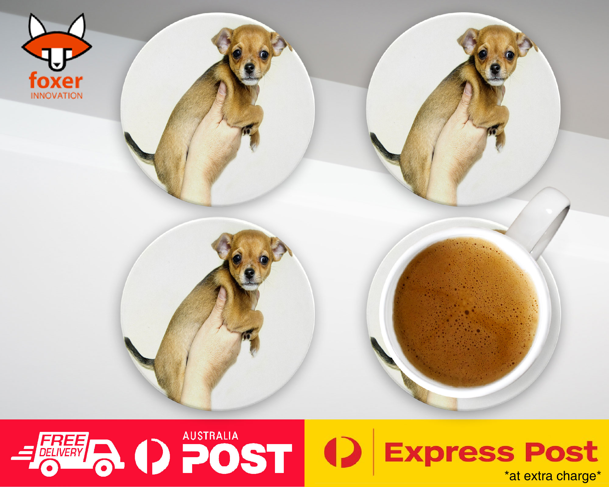 COASTER COFFEE DRINKING MAT|CHIHUAHUA DOG 8
