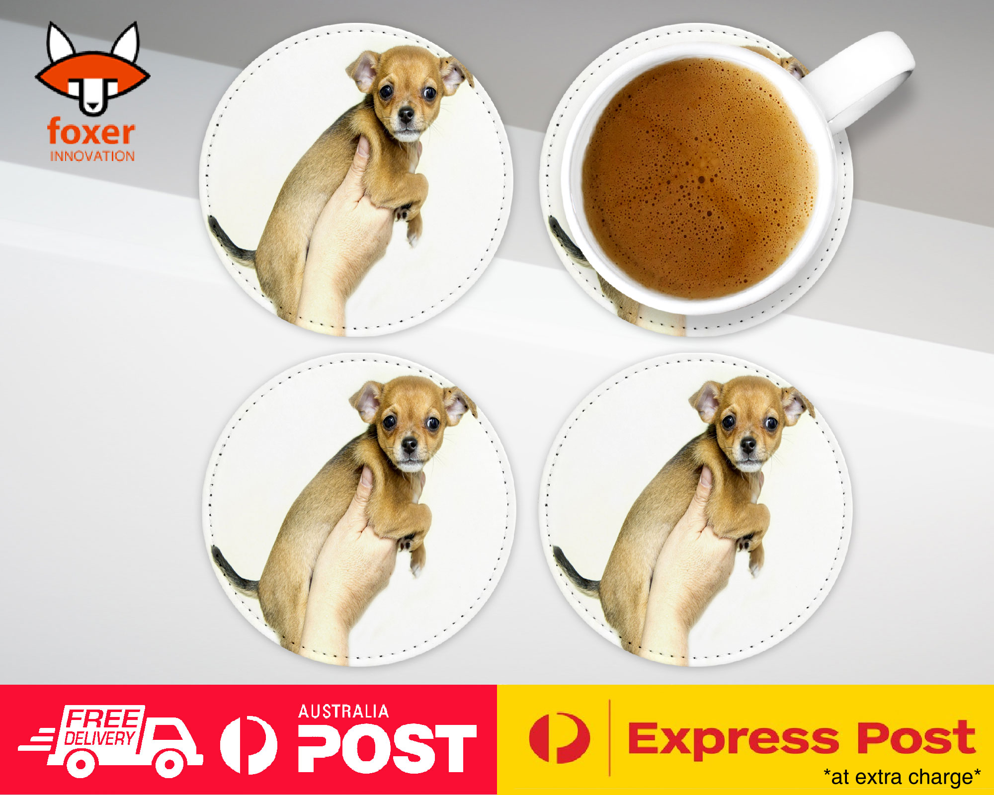 COASTER COFFEE DRINKING MAT|CHIHUAHUA DOG 8