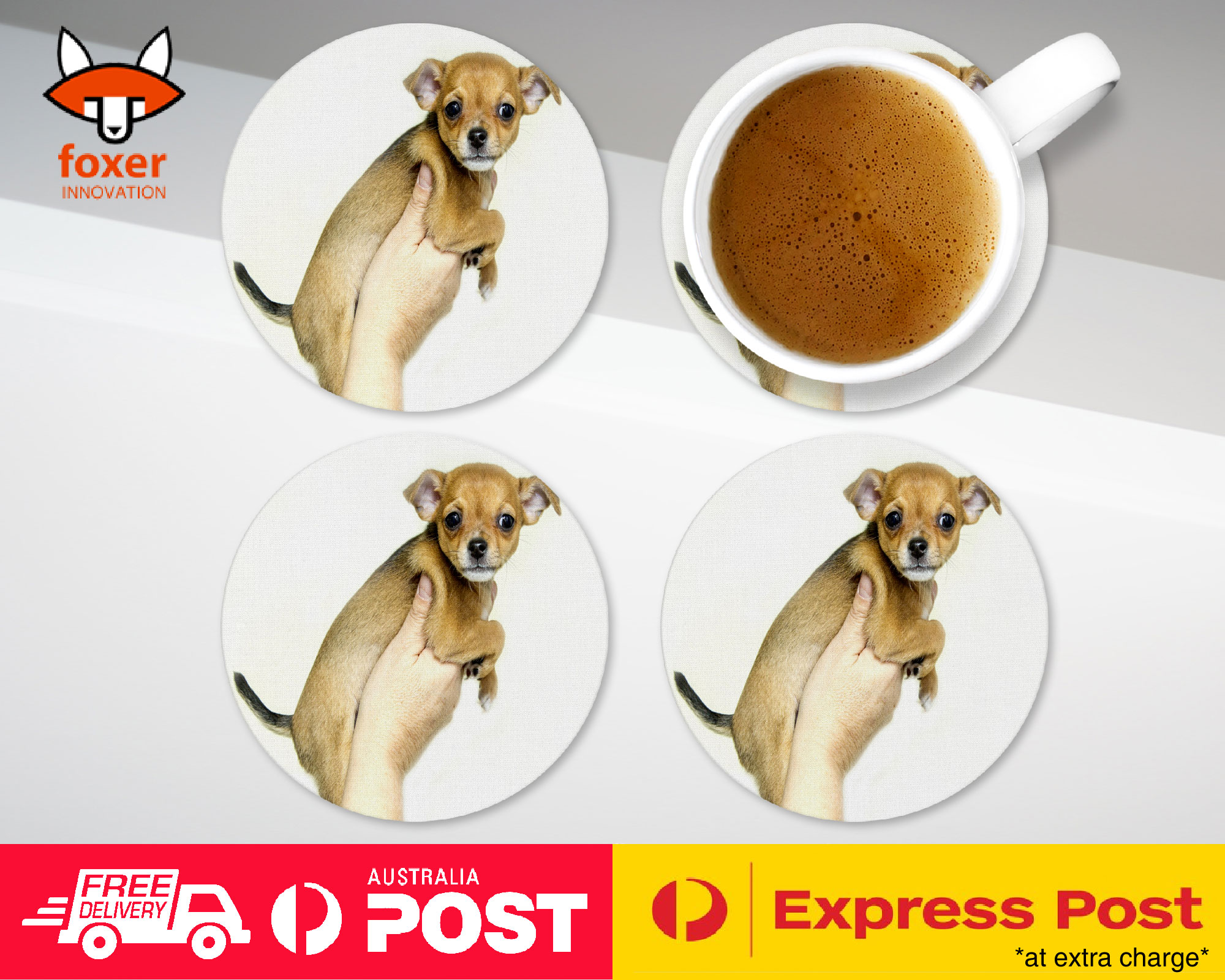 COASTER COFFEE DRINKING MAT|CHIHUAHUA DOG 8