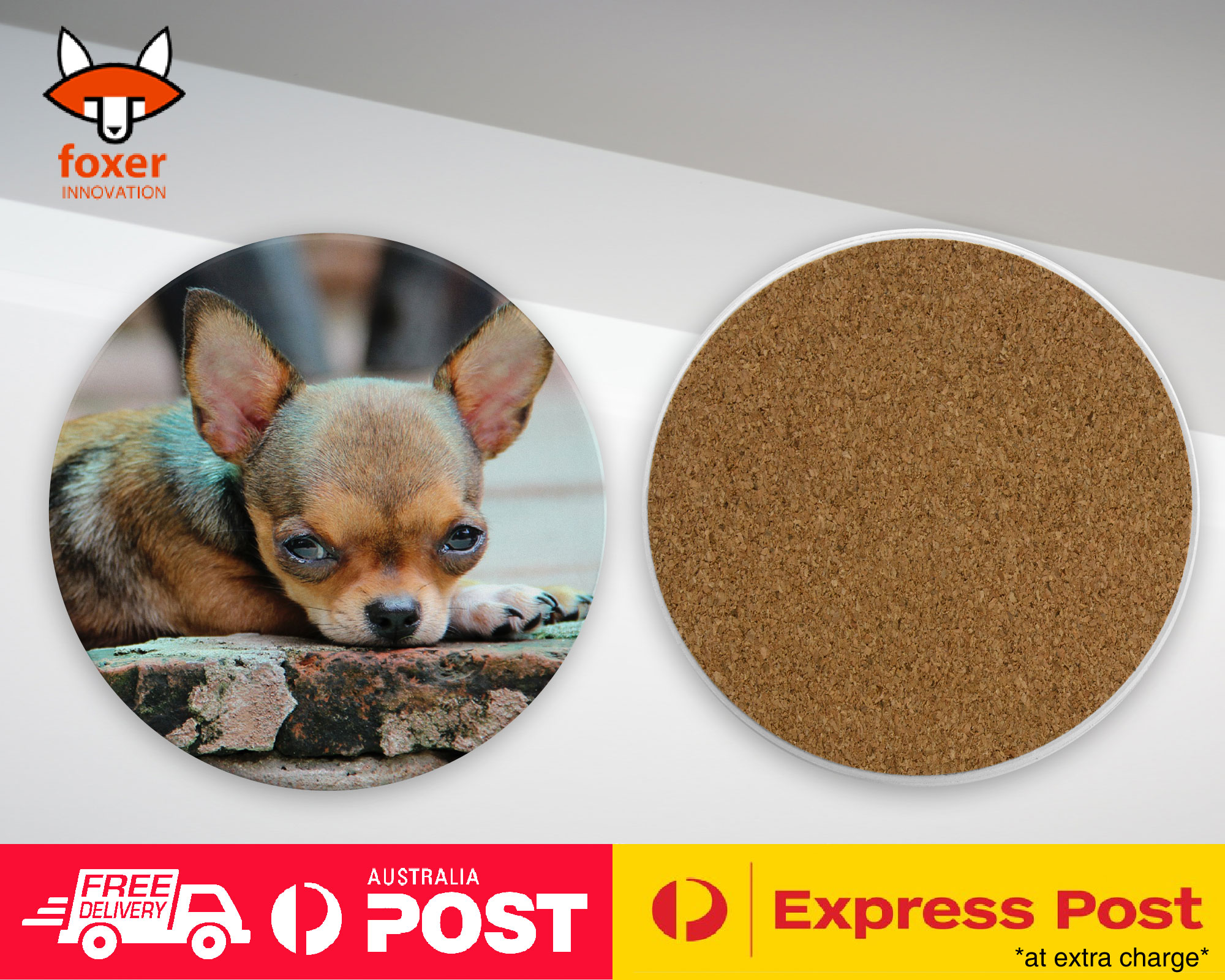 COASTER COFFEE DRINKING MAT|CHIHUAHUA DOG 13