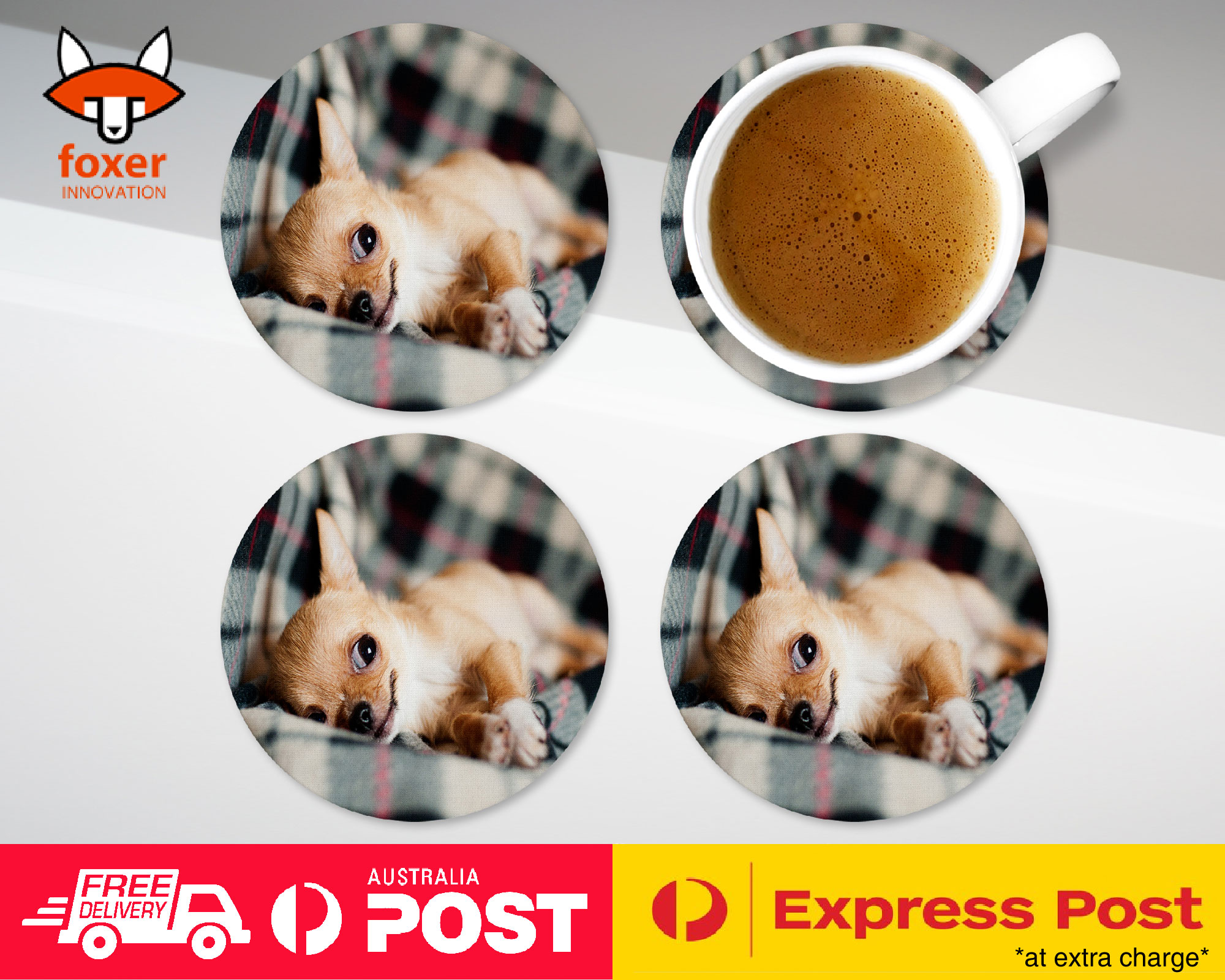 COASTER COFFEE DRINKING MAT|CHIHUAHUA DOG 15