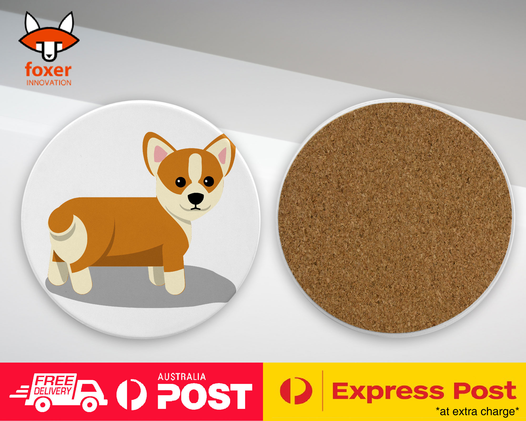 COASTER COFFEE DRINKING MAT|CORGI DOG 6