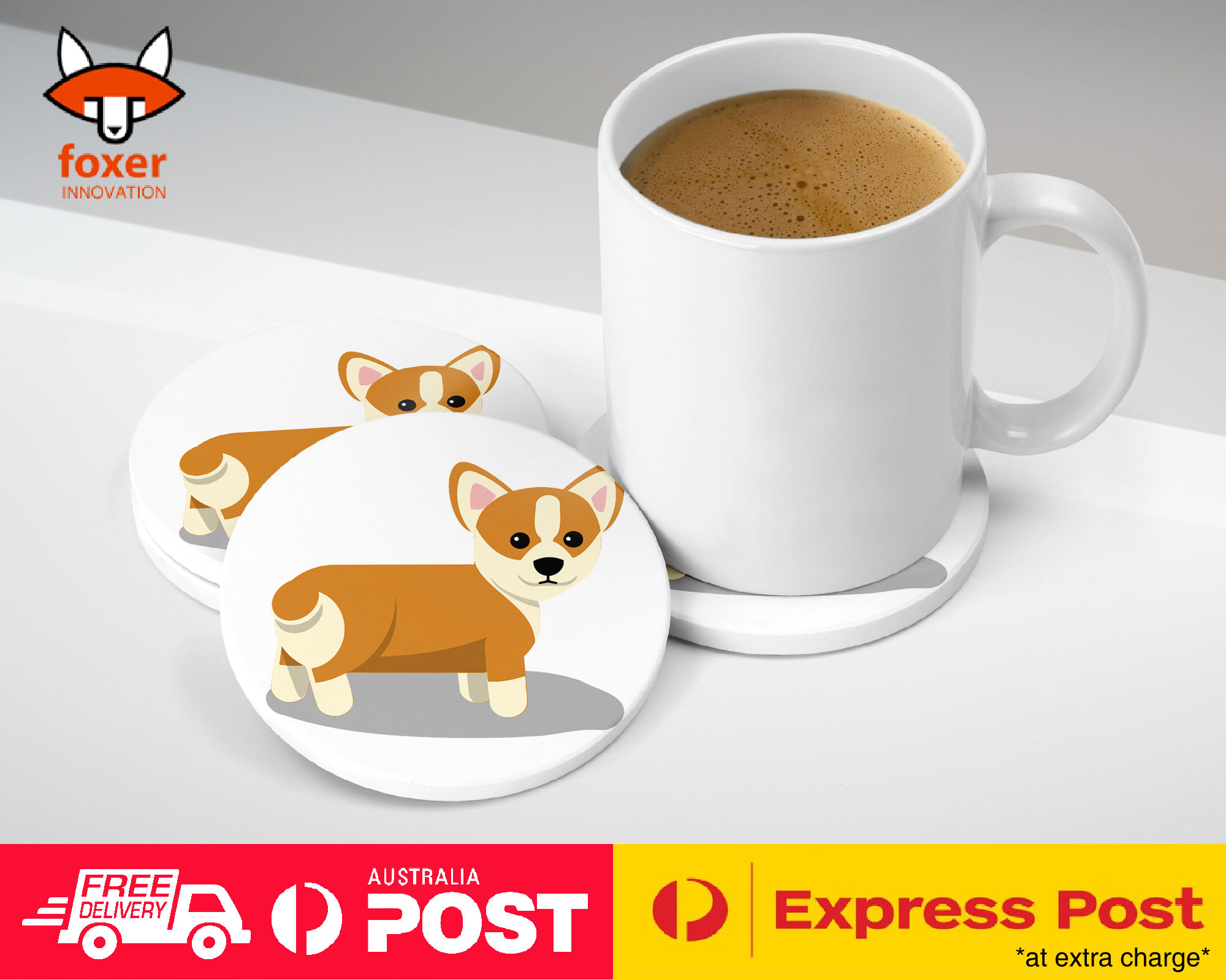 COASTER COFFEE DRINKING MAT|CORGI DOG 6