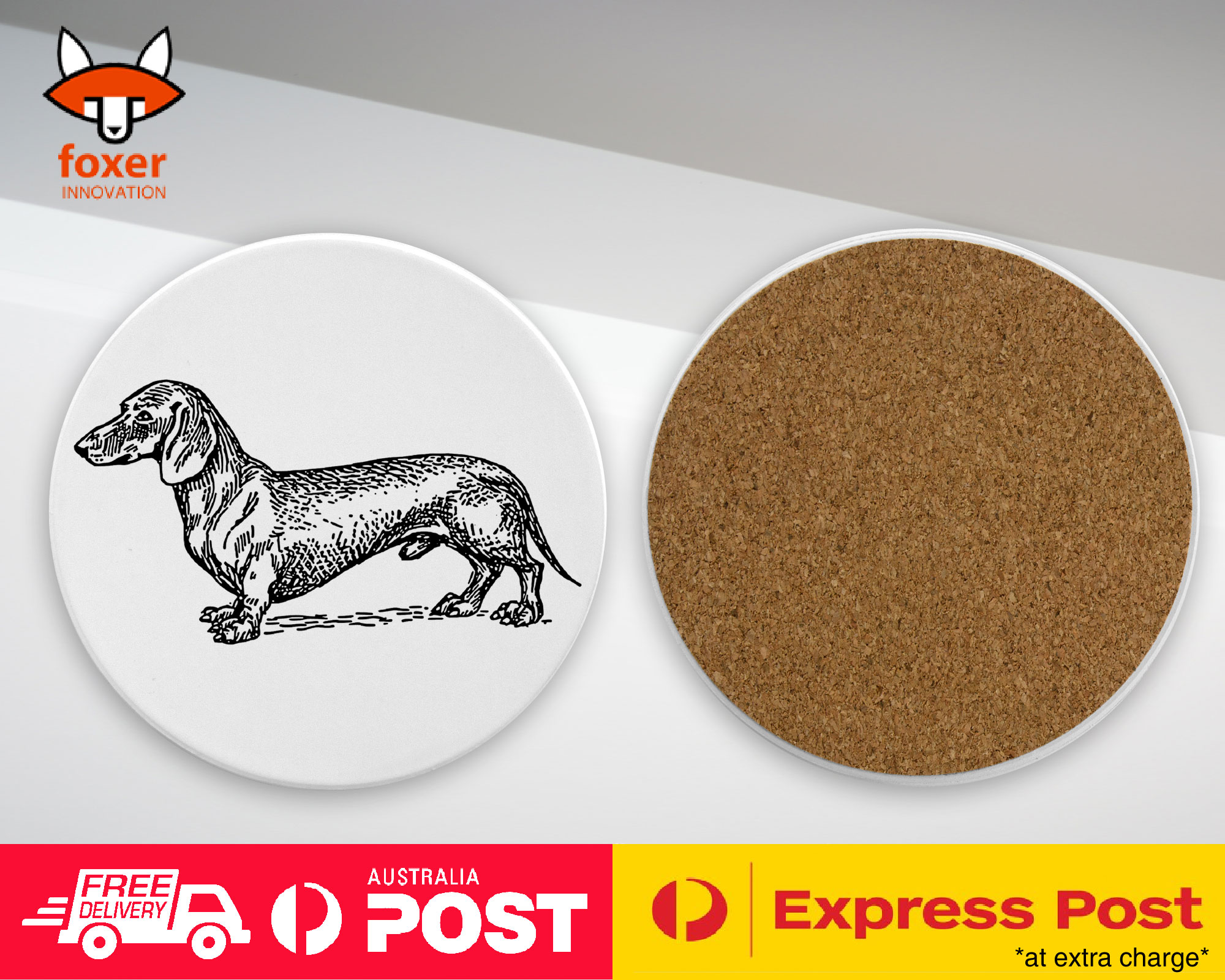 COASTER COFFEE DRINKING MAT|DACHSHUND DOG 20