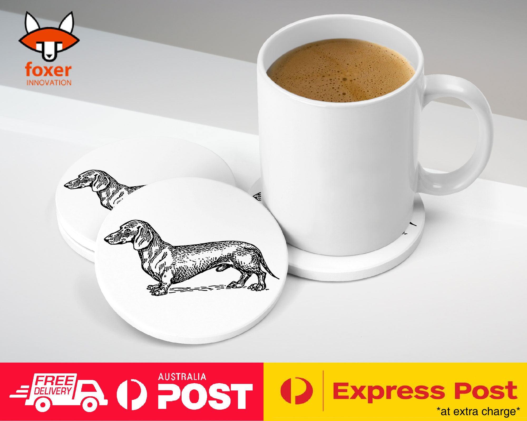 COASTER COFFEE DRINKING MAT|DACHSHUND DOG 20