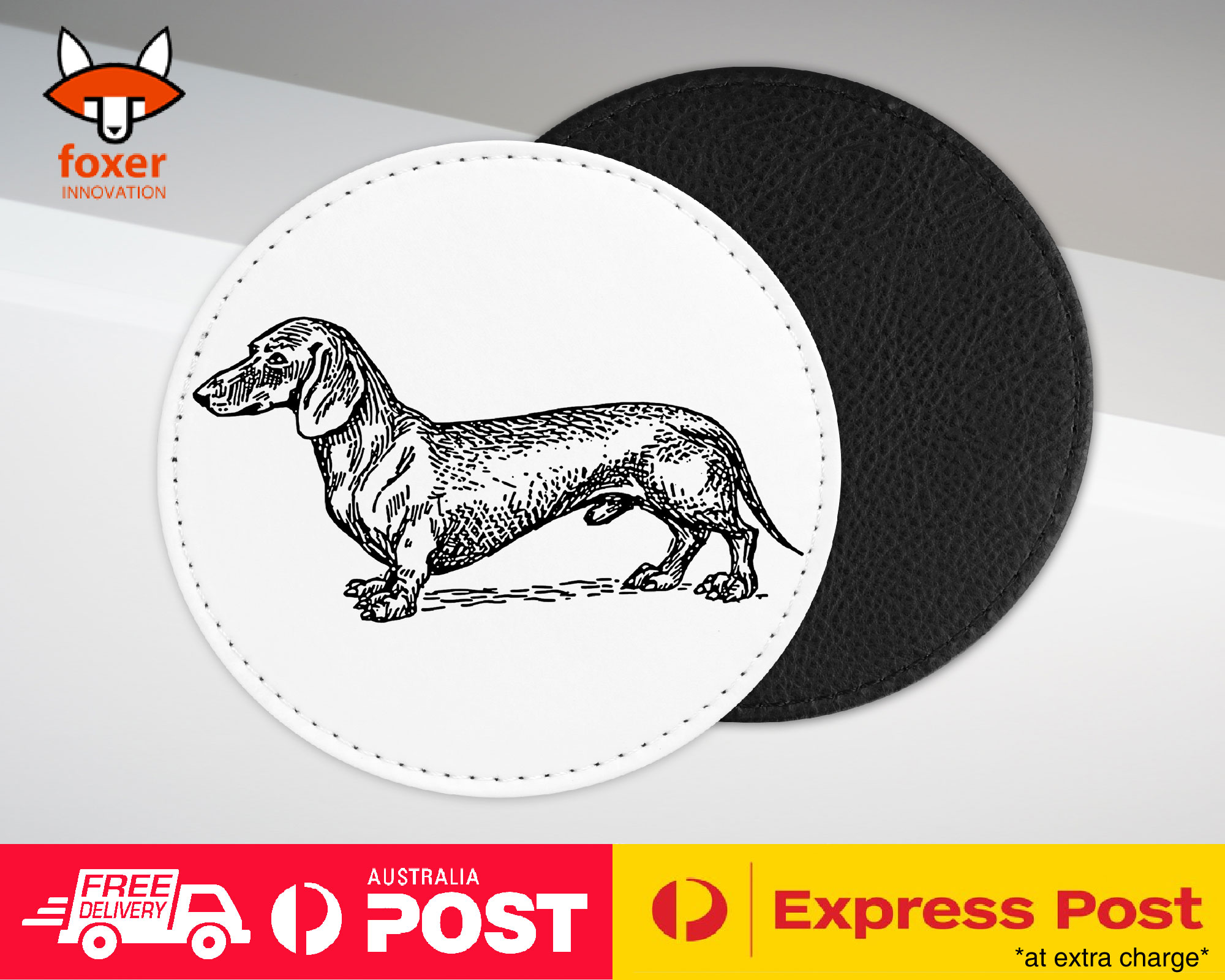 COASTER COFFEE DRINKING MAT|DACHSHUND DOG 20