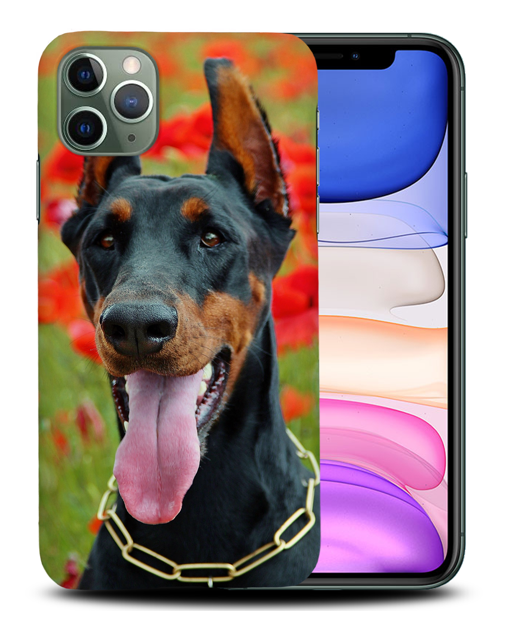 CASE COVER FOR APPLE IPHONE|DOBERMAN DOG 1 - Foto 22 di 44