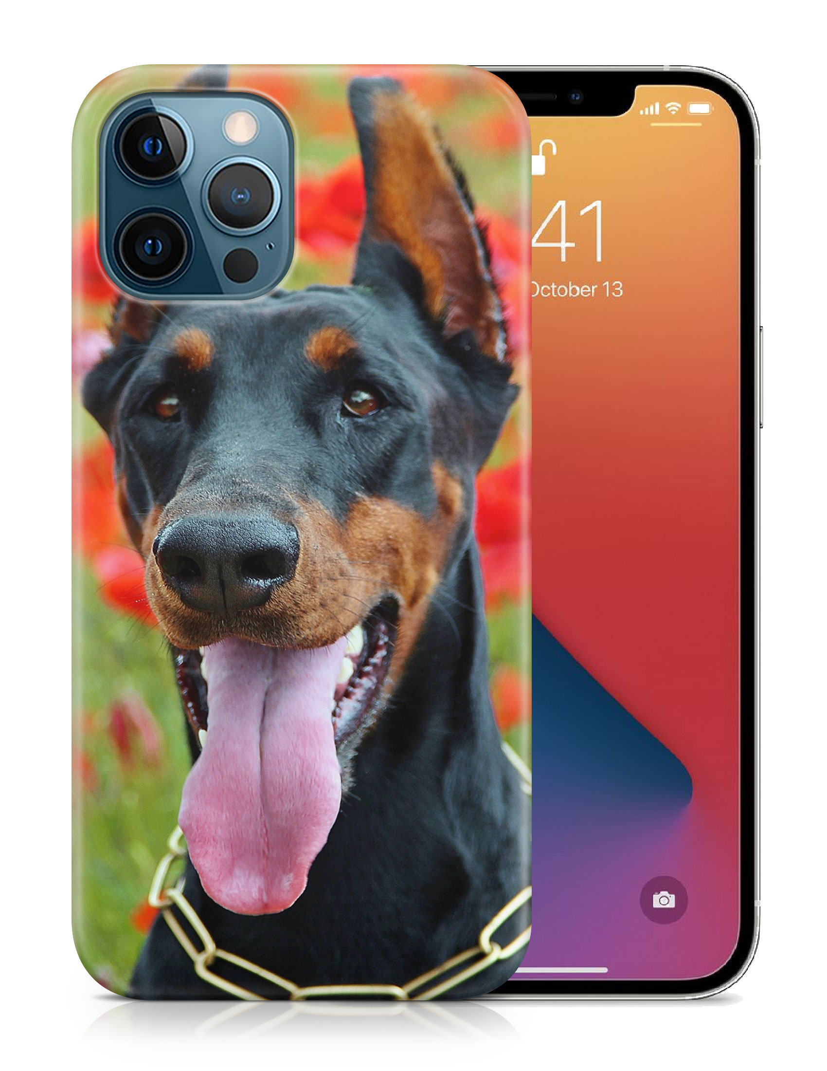 CASE COVER FOR APPLE IPHONE|DOBERMAN DOG 1 - Foto 19 di 44