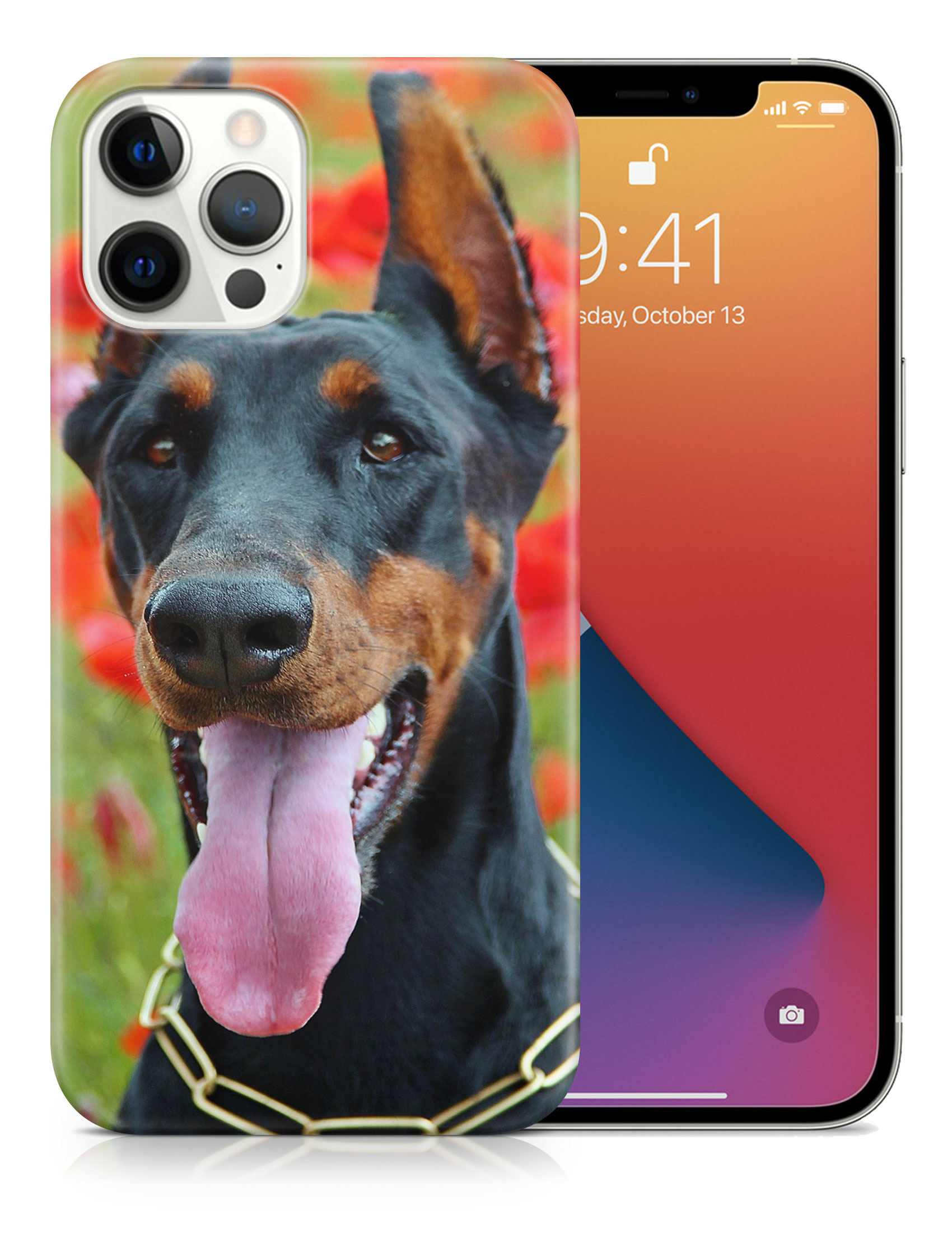 CASE COVER FOR APPLE IPHONE|DOBERMAN DOG 1 - Foto 18 di 44