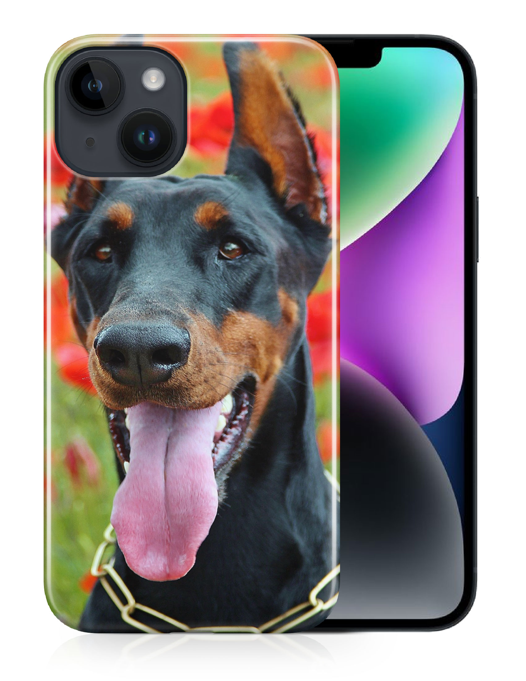 CASE COVER FOR APPLE IPHONE|DOBERMAN DOG 1 - Foto 12 di 44