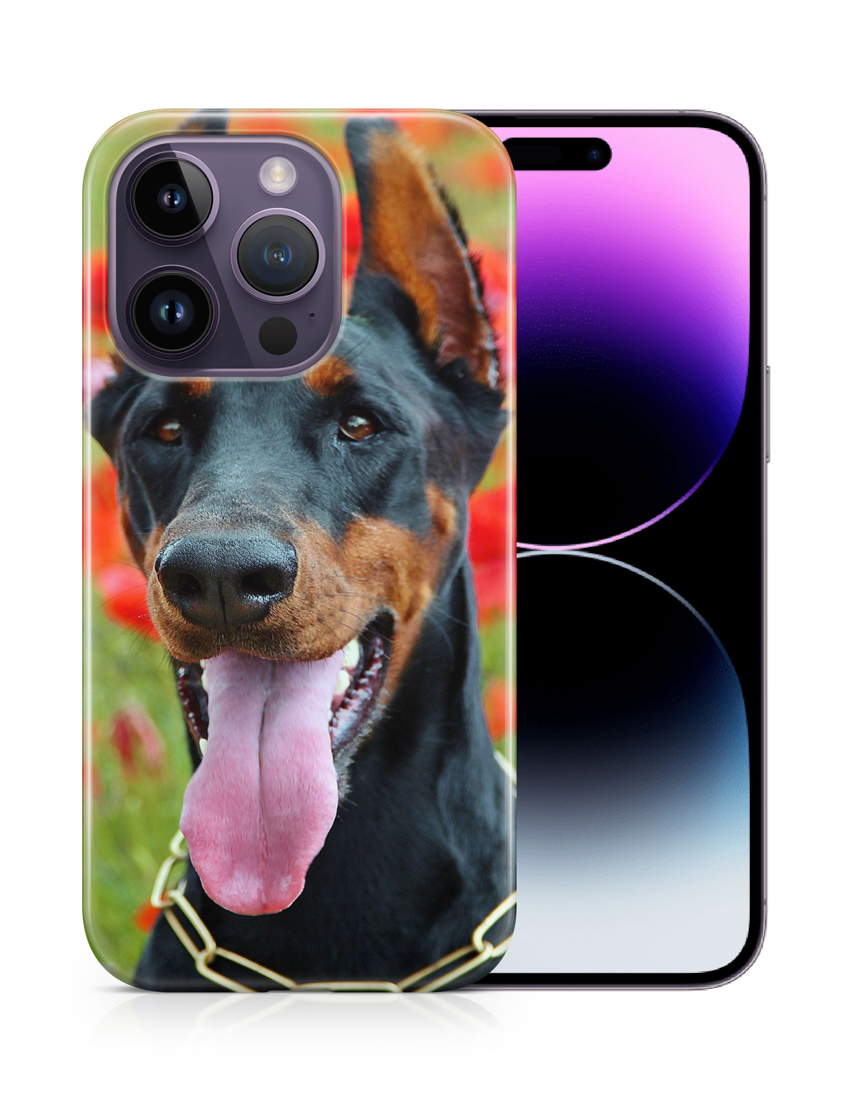CASE COVER FOR APPLE IPHONE|DOBERMAN DOG 1 - Foto 11 di 44