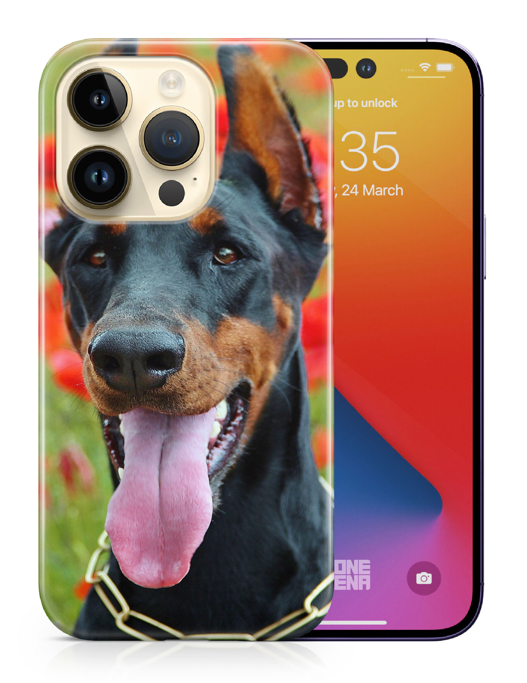 CASE COVER FOR APPLE IPHONE|DOBERMAN DOG 1 - Foto 10 di 44