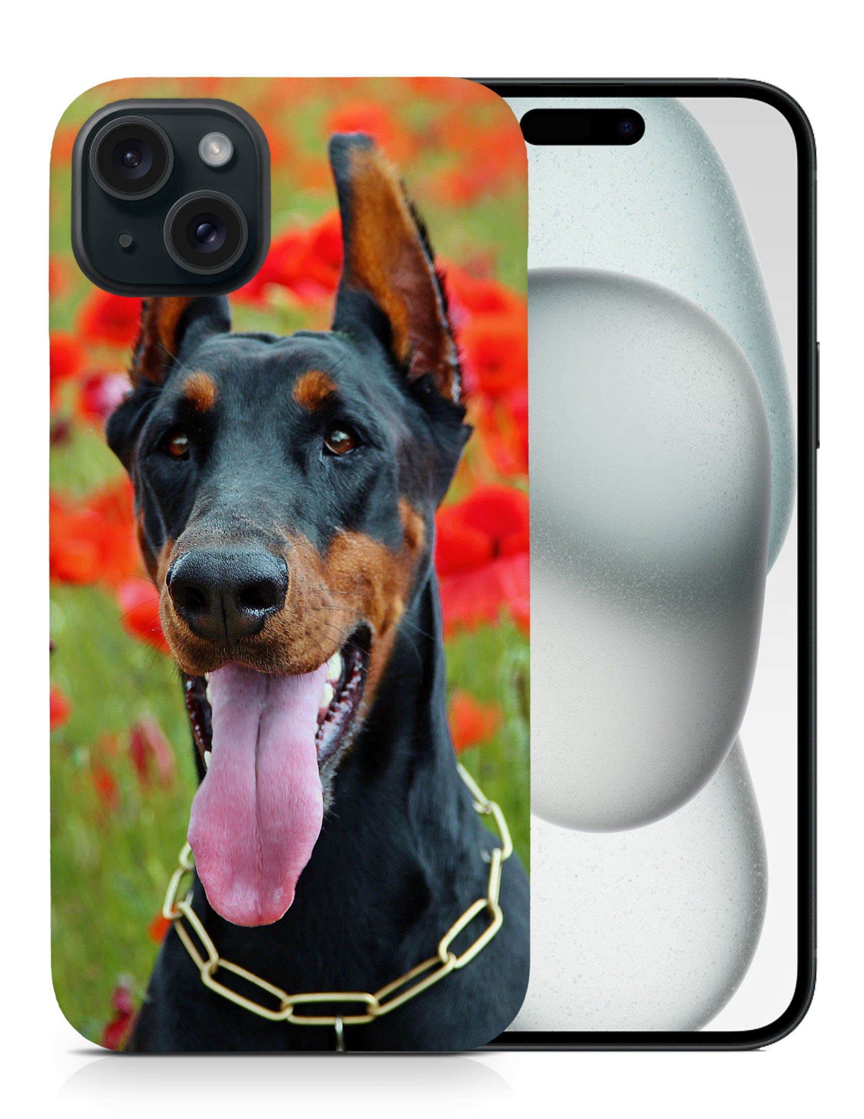 CASE COVER FOR APPLE IPHONE|DOBERMAN DOG 1 - Foto 8 di 44