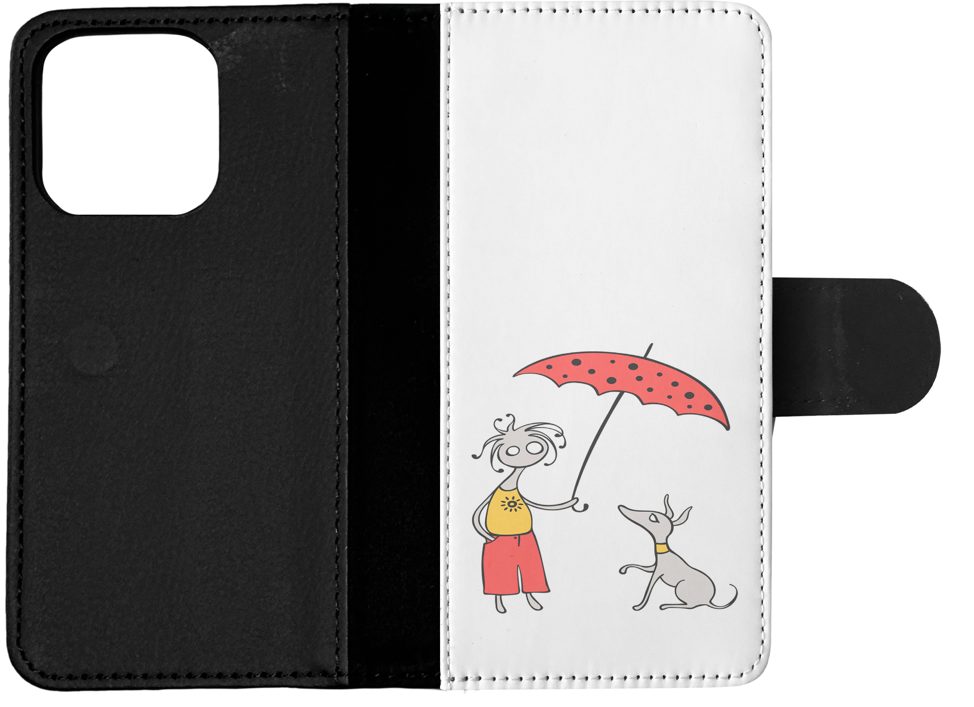 FLIP CASE FOR APPLE IPHONE|MINIMALIST DOG - Picture 14 of 193