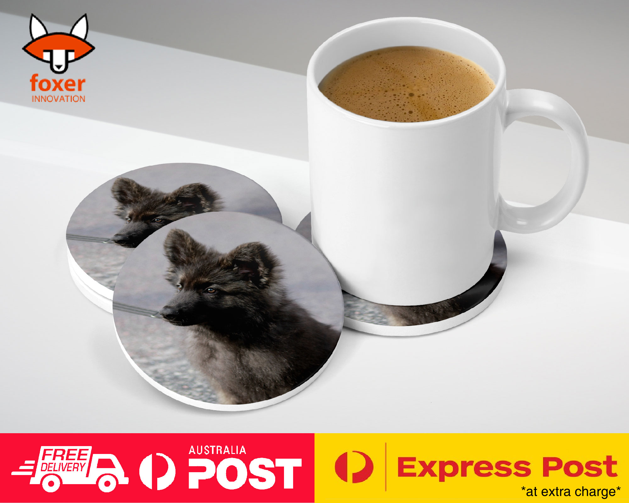 COASTER COFFEE DRINKING MAT|GERMAN SHEPHERD DOG 12
