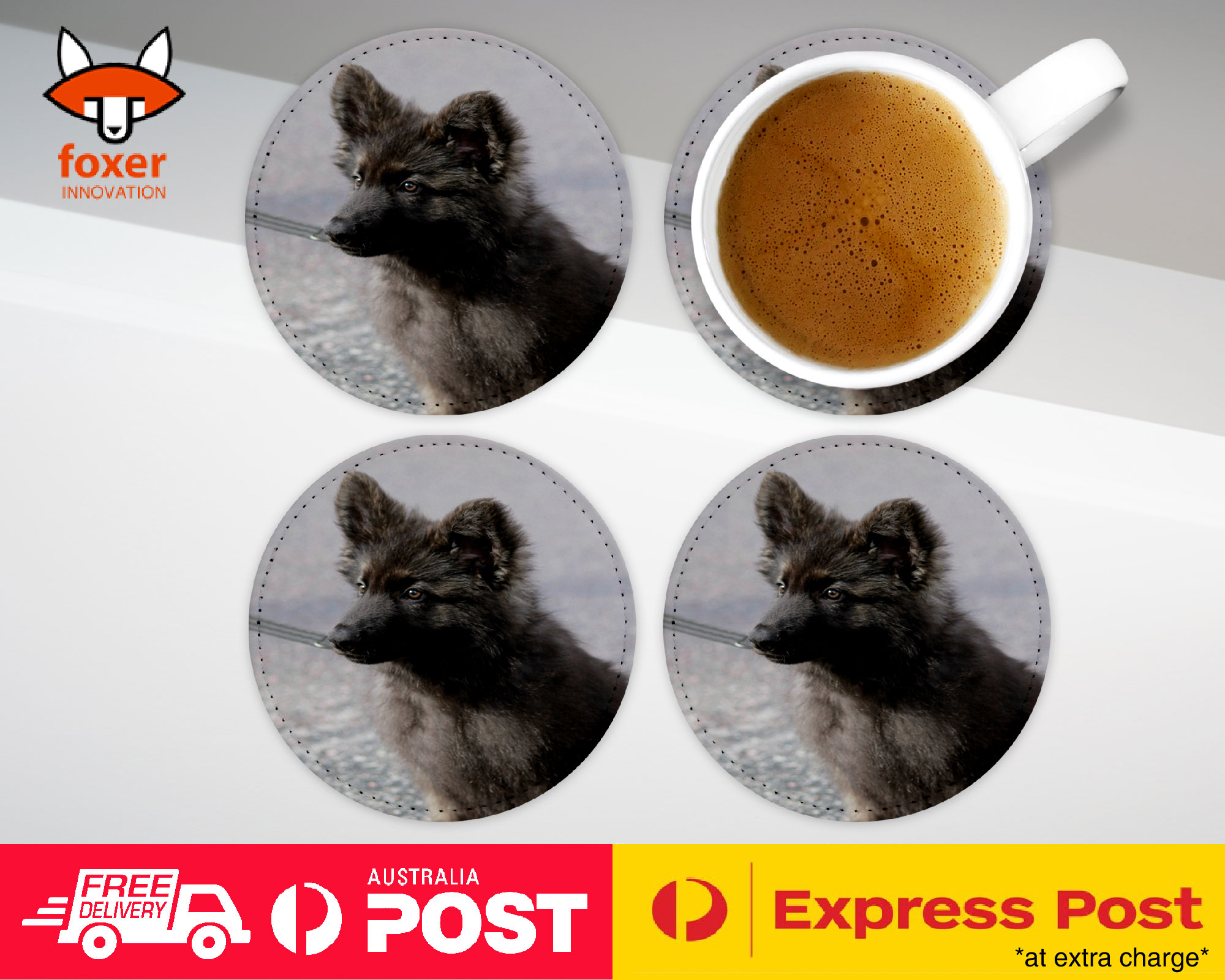 COASTER COFFEE DRINKING MAT|GERMAN SHEPHERD DOG 12