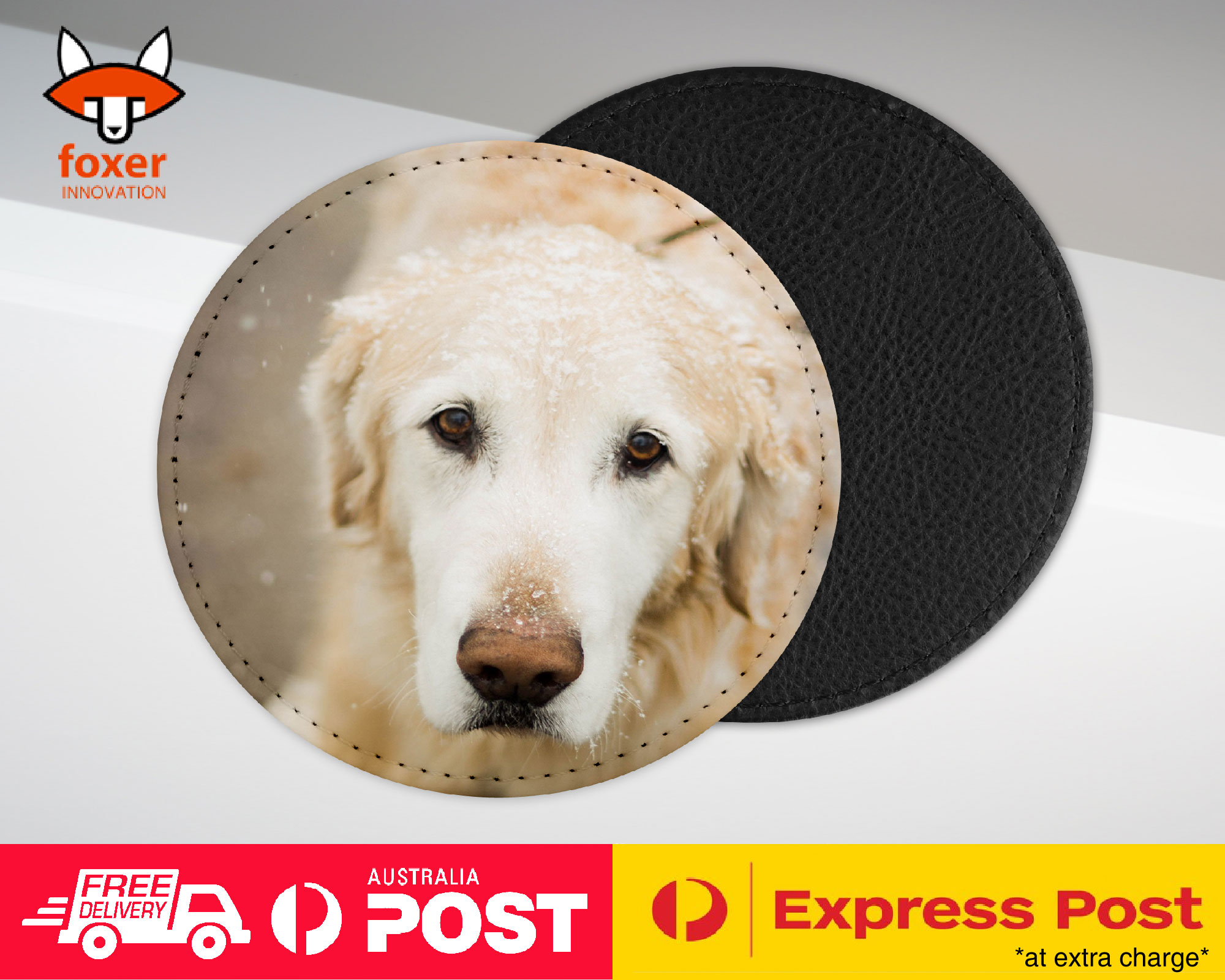 COASTER COFFEE DRINKING MAT|GOLDEN RETRIEVER DOG 4 - Foto 5 di 21