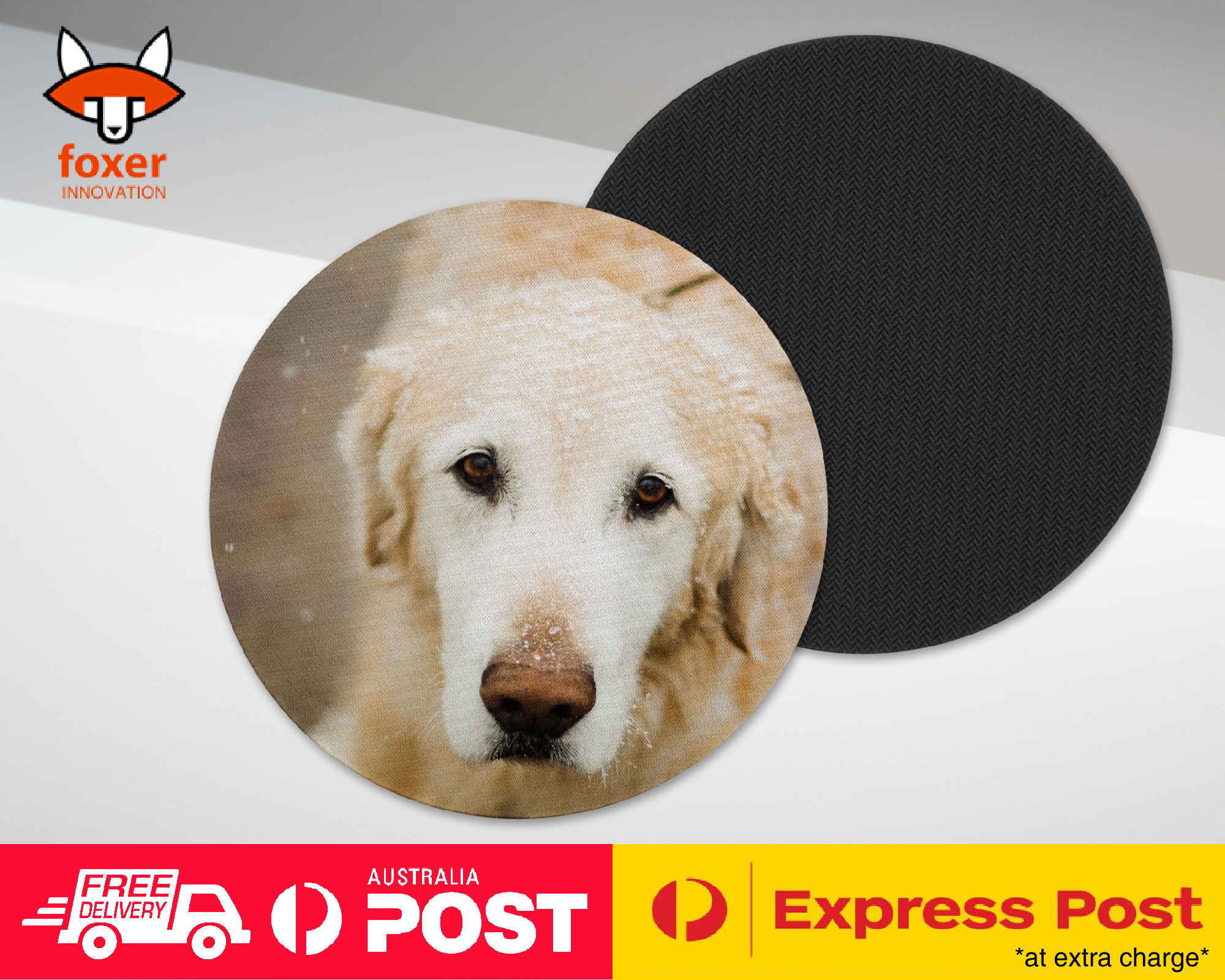 COASTER COFFEE DRINKING MAT|GOLDEN RETRIEVER DOG 4 - Foto 2 di 21