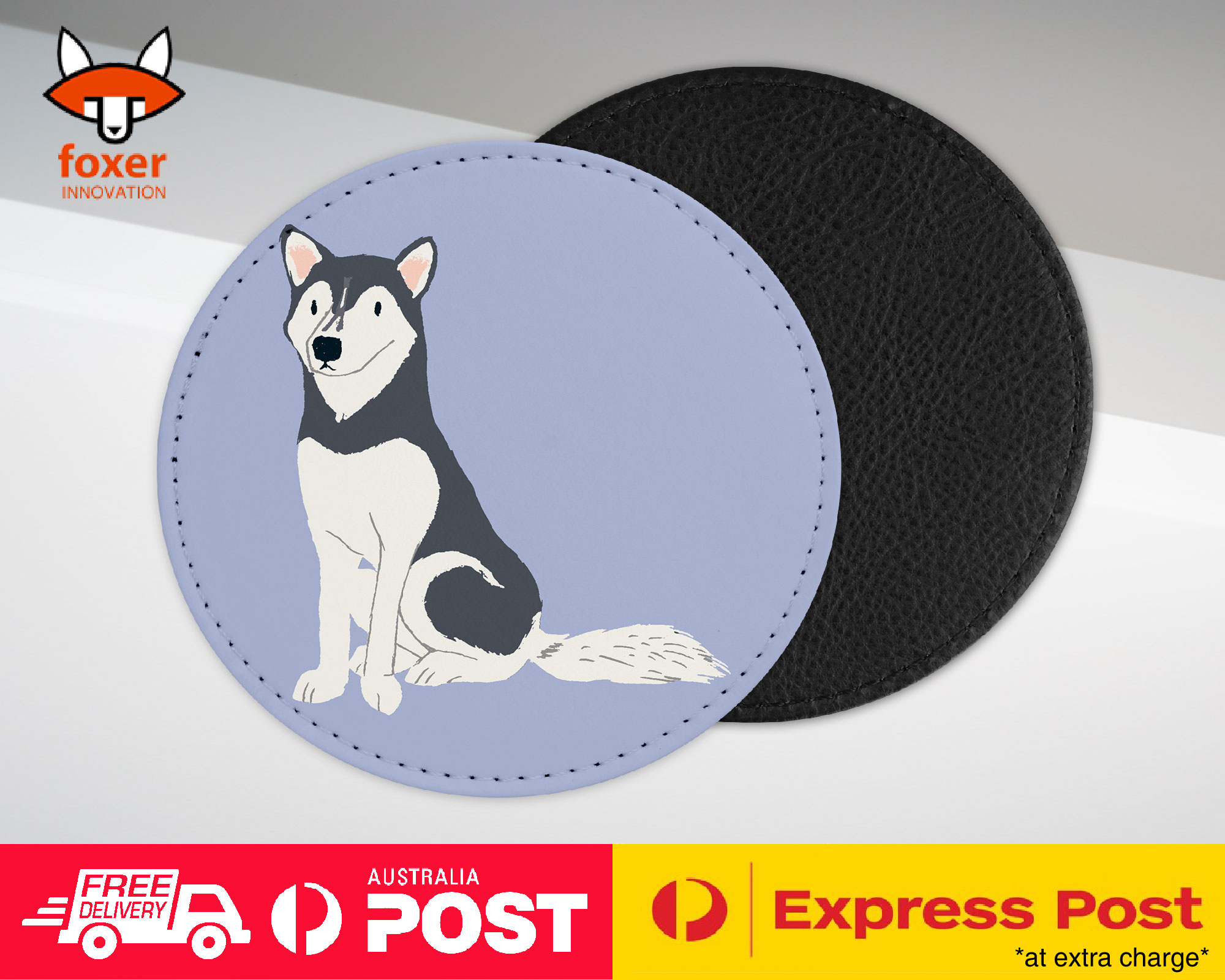 COASTER COFFEE DRINKING MAT|SIBERIAN HUSKY DOG 2