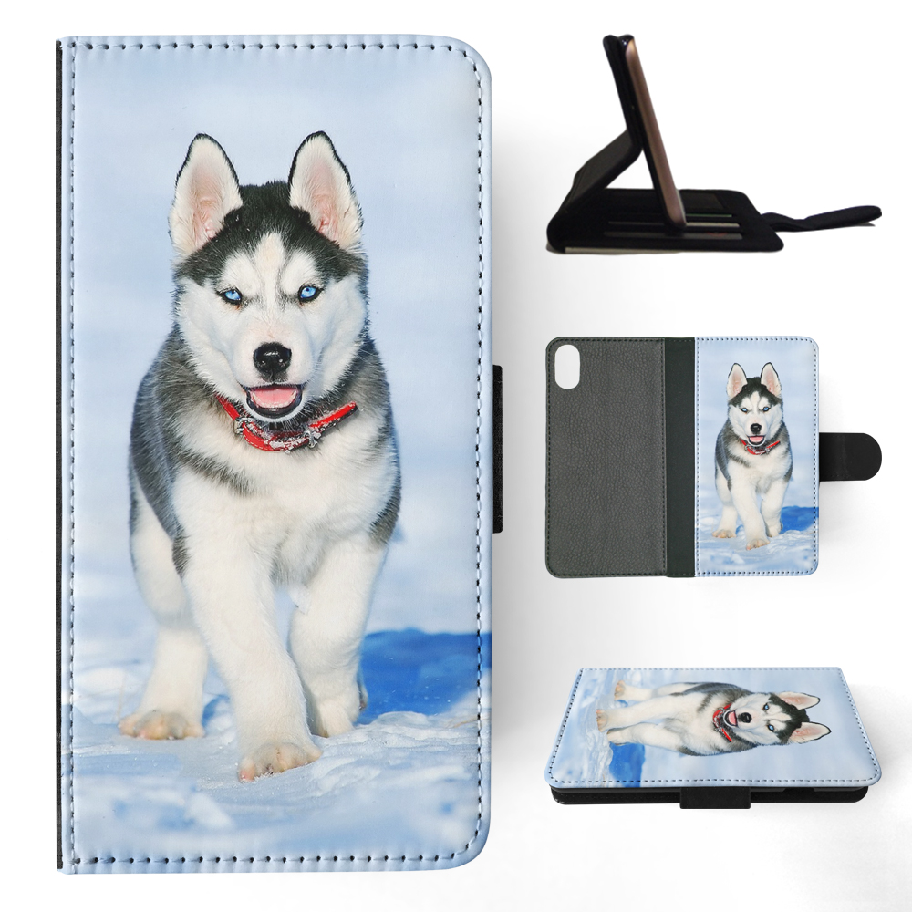 FLIP CASE FOR APPLE IPHONE|SIBERIAN HUSKY DOG 3 - Picture 119 of 193