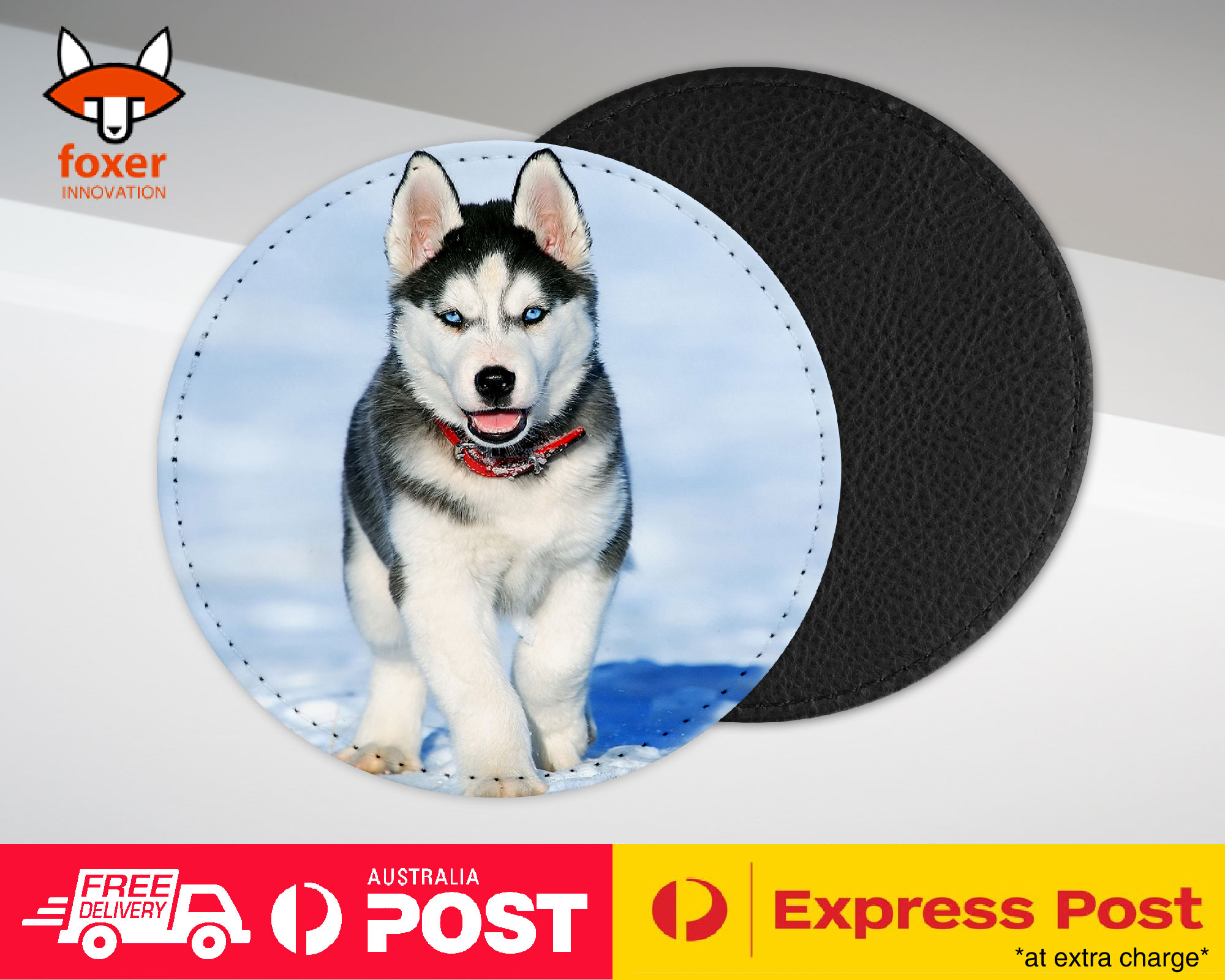 COASTER COFFEE DRINKING MAT|SIBERIAN HUSKY DOG 3