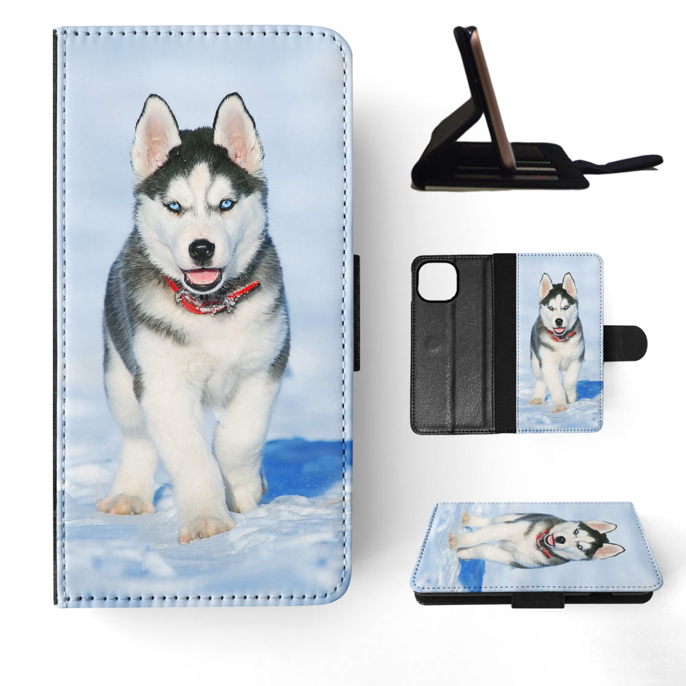 FLIP CASE FOR APPLE IPHONE|SIBERIAN HUSKY DOG 3 - Picture 61 of 193