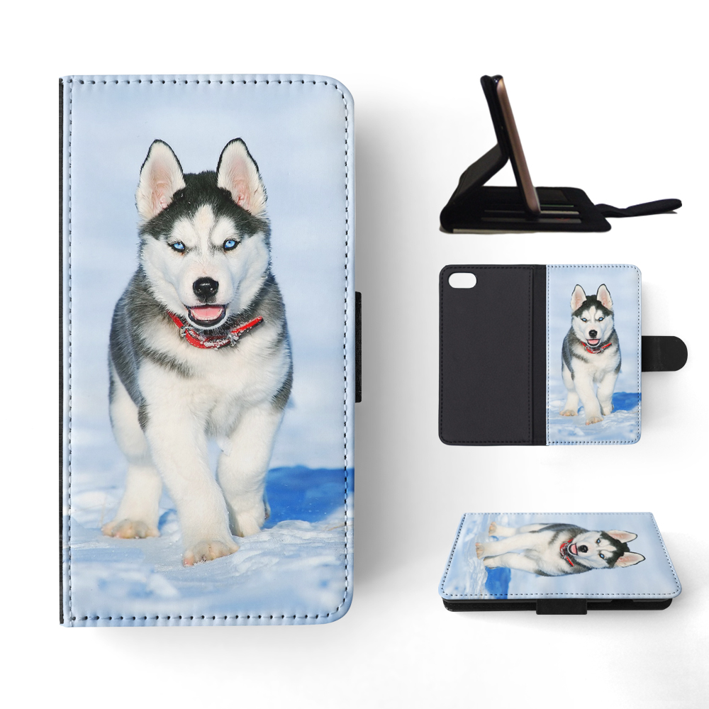 FLIP CASE FOR APPLE IPHONE|SIBERIAN HUSKY DOG 3 - Picture 134 of 193