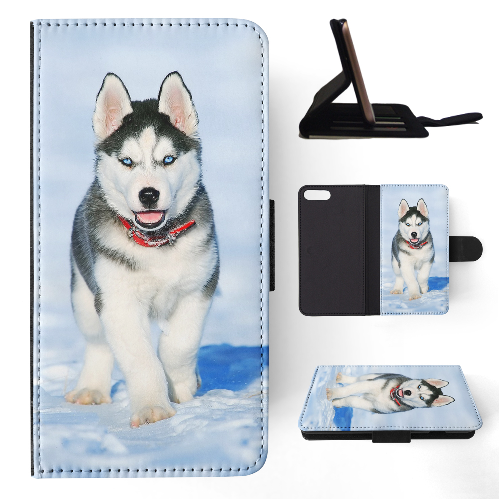 FLIP CASE FOR APPLE IPHONE|SIBERIAN HUSKY DOG 3 - Picture 129 of 193