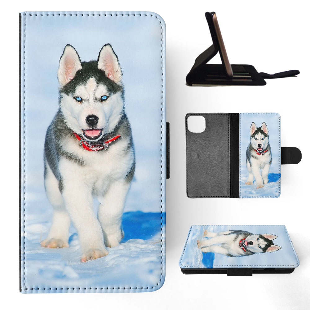 FLIP CASE FOR APPLE IPHONE|SIBERIAN HUSKY DOG 3 - Picture 36 of 193