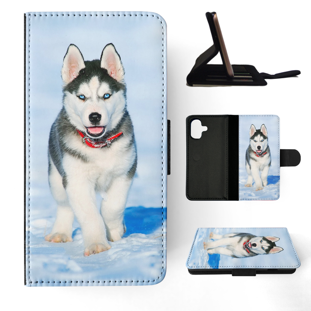 FLIP CASE FOR APPLE IPHONE|SIBERIAN HUSKY DOG 3 - Picture 21 of 193