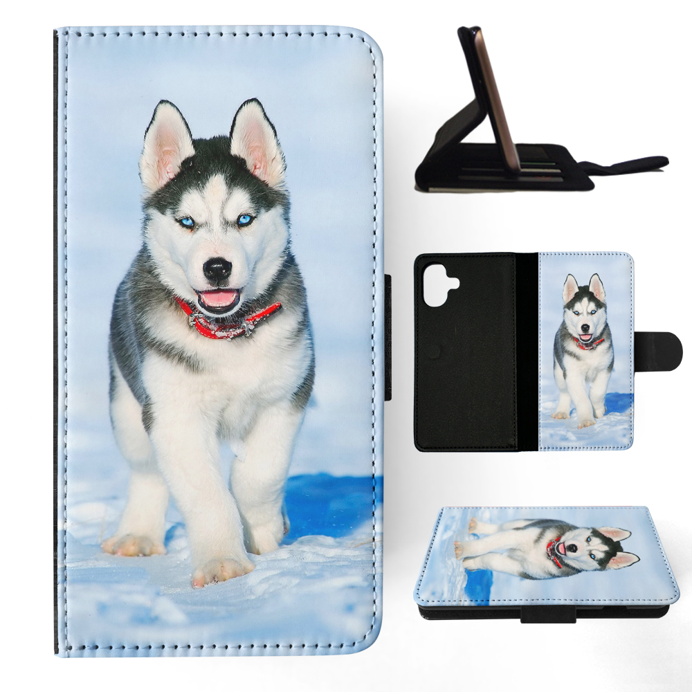 FLIP CASE FOR APPLE IPHONE|SIBERIAN HUSKY DOG 3 - Picture 16 of 193