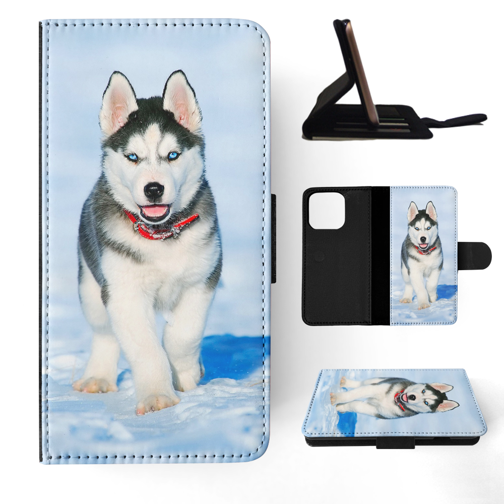 FLIP CASE FOR APPLE IPHONE|SIBERIAN HUSKY DOG 3 - Picture 11 of 193