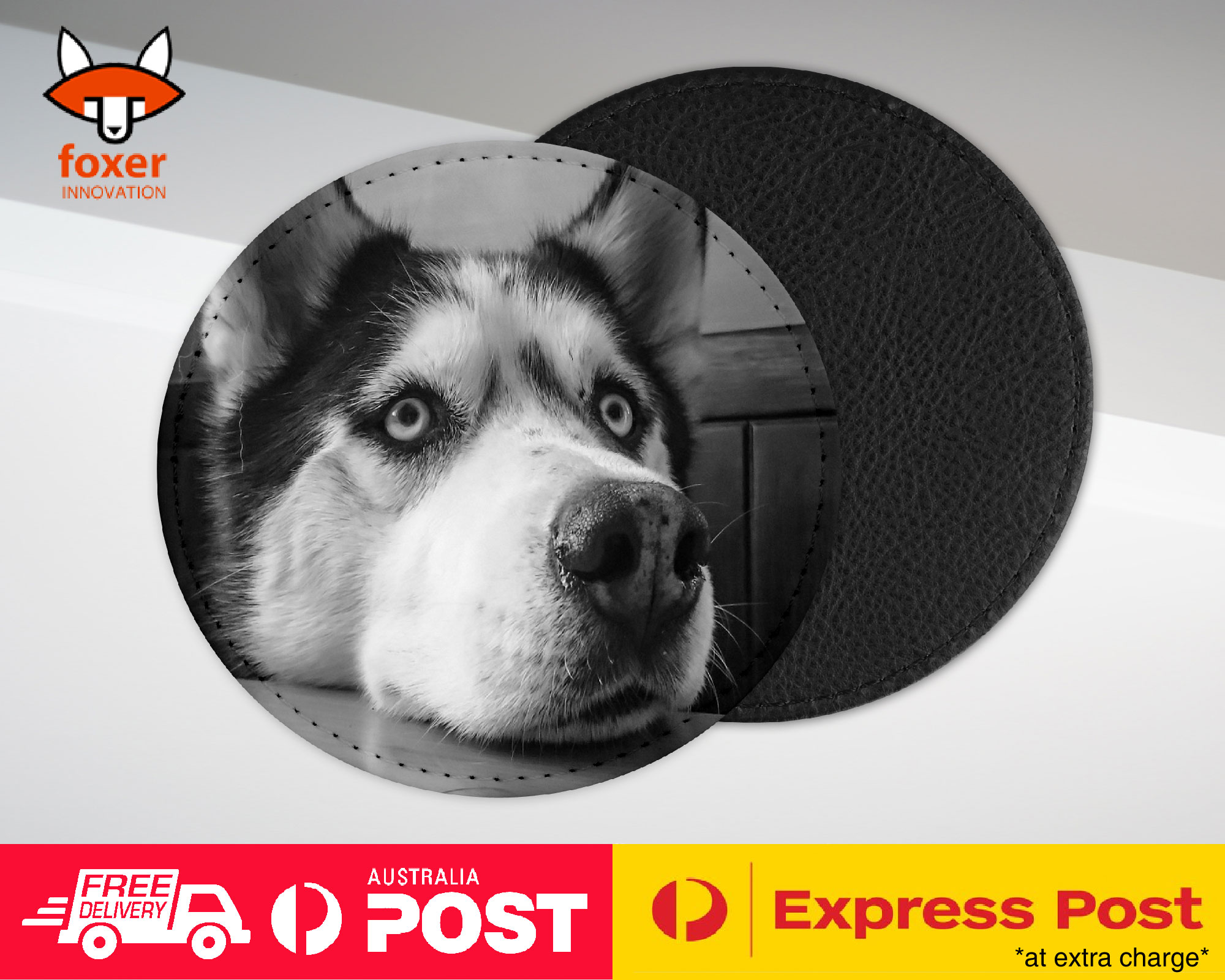COASTER COFFEE DRINKING MAT|SIBERIAN HUSKY DOG 5