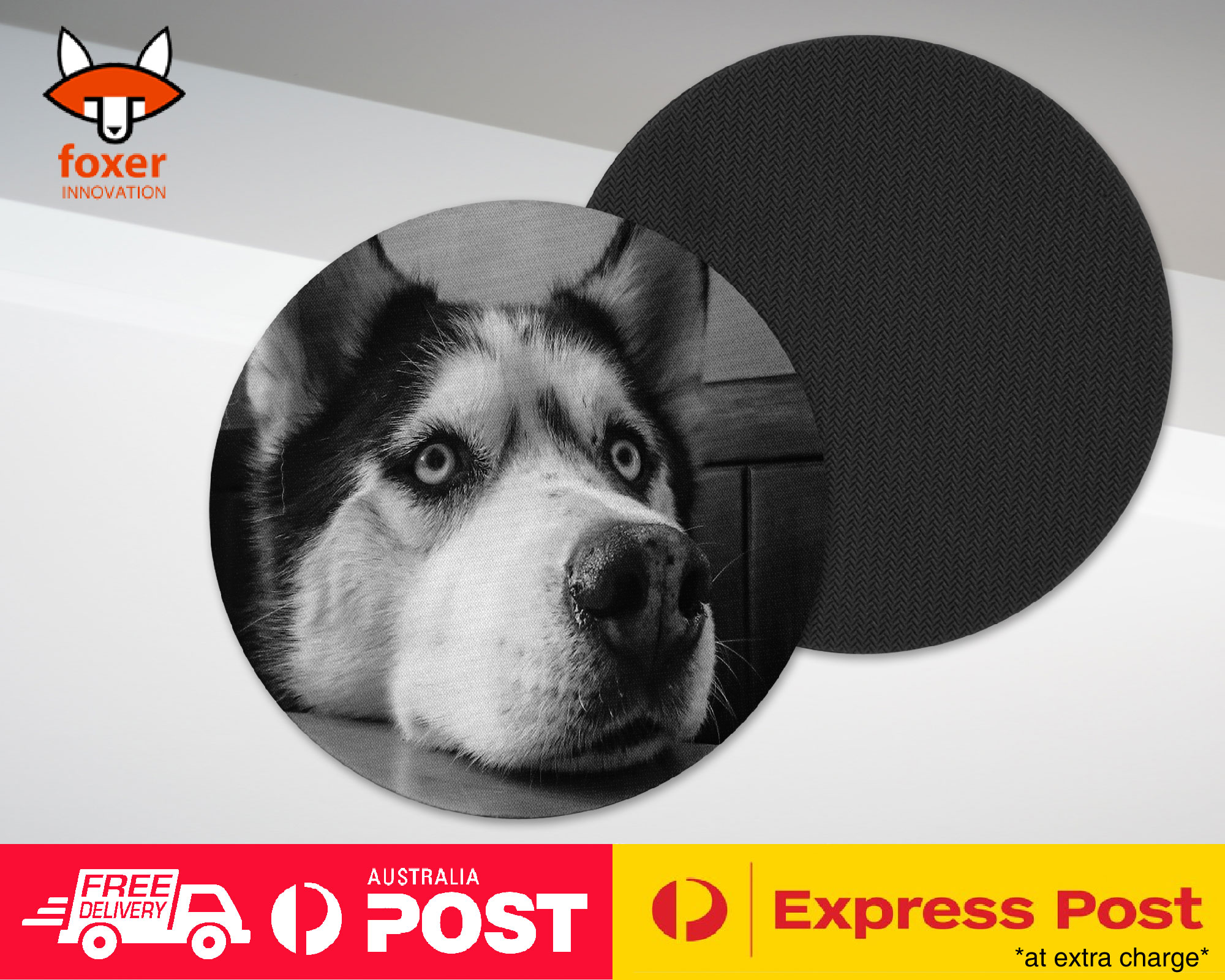 COASTER COFFEE DRINKING MAT|SIBERIAN HUSKY DOG 5