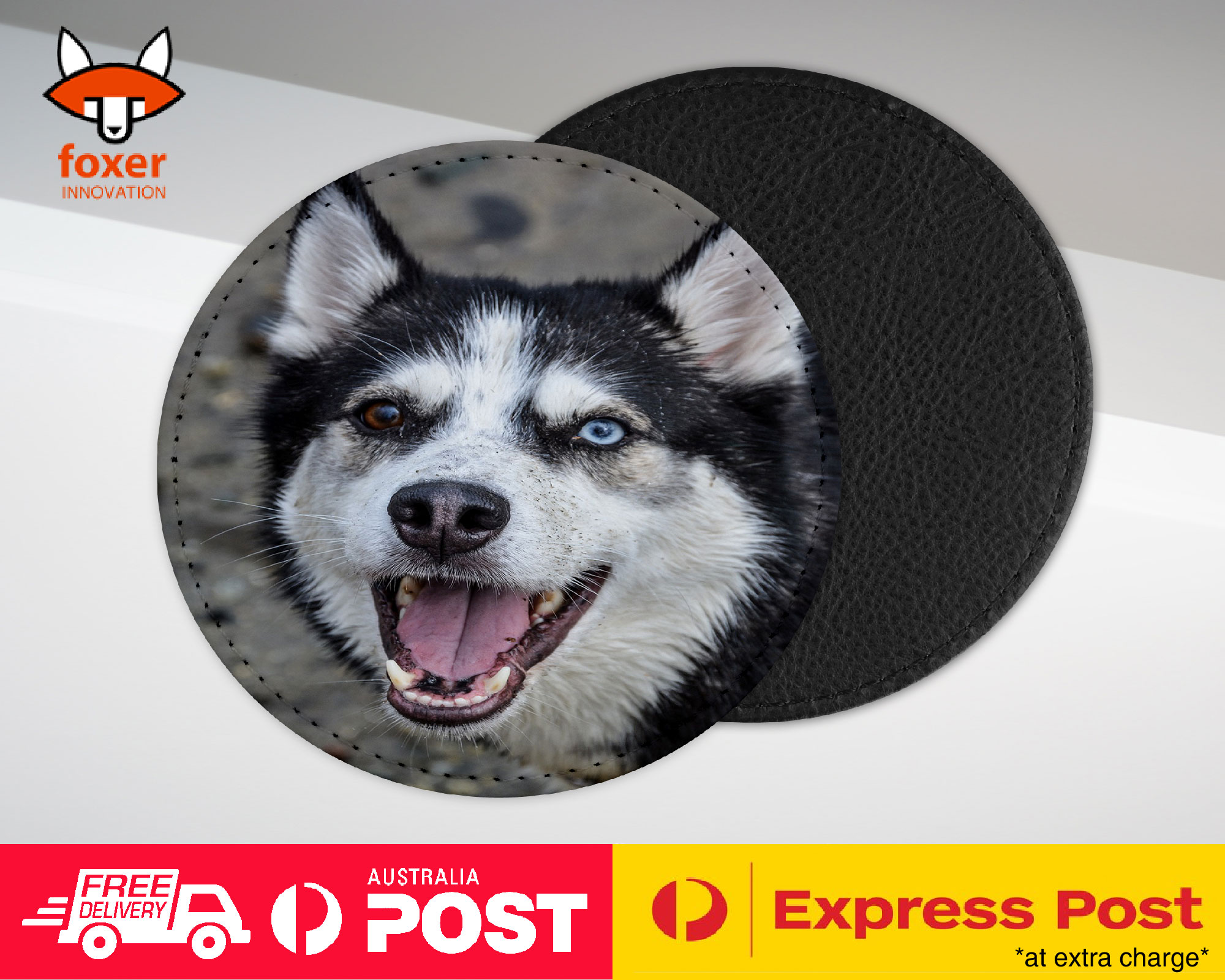 COASTER COFFEE DRINKING MAT|SIBERIAN HUSKY DOG 16