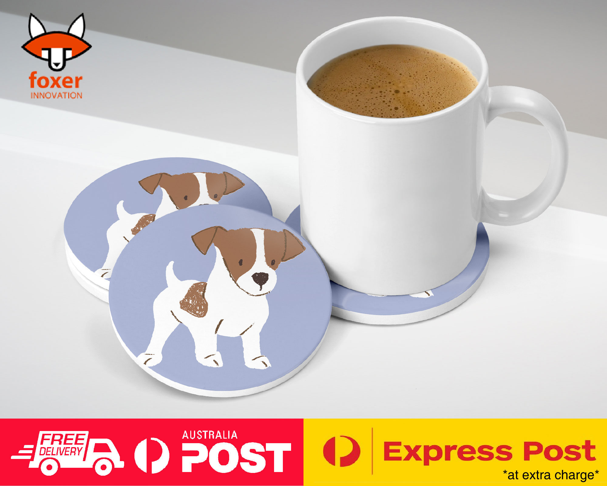 COASTER COFFEE DRINKING MAT|JACK RUSSELL DOG 2 - Picture 10 of 21