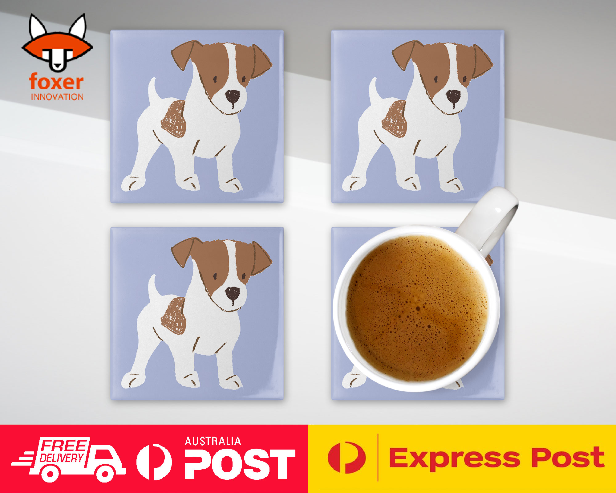 COASTER COFFEE DRINKING MAT|JACK RUSSELL DOG 2 - Picture 19 of 21