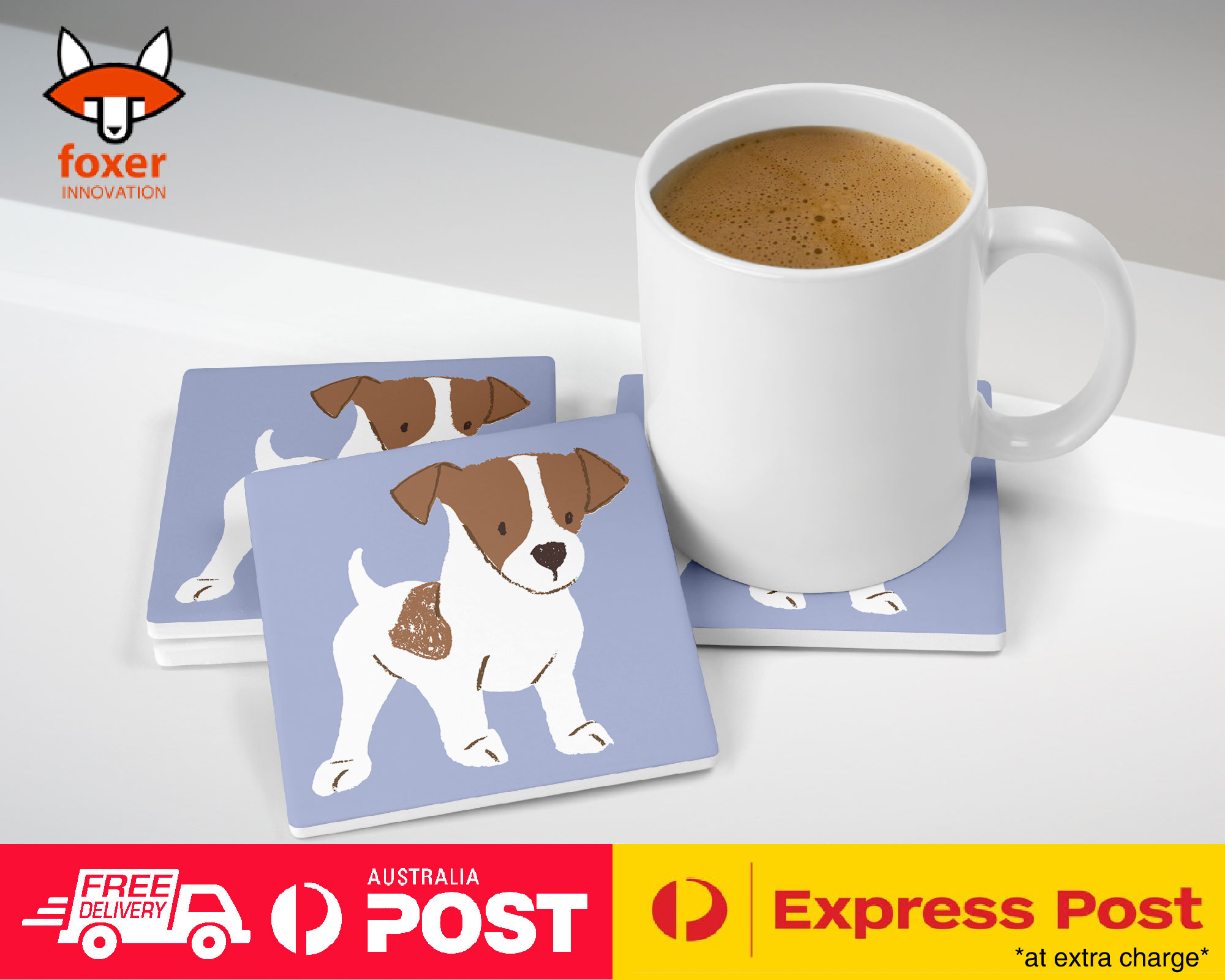 COASTER COFFEE DRINKING MAT|JACK RUSSELL DOG 2 - Picture 20 of 21