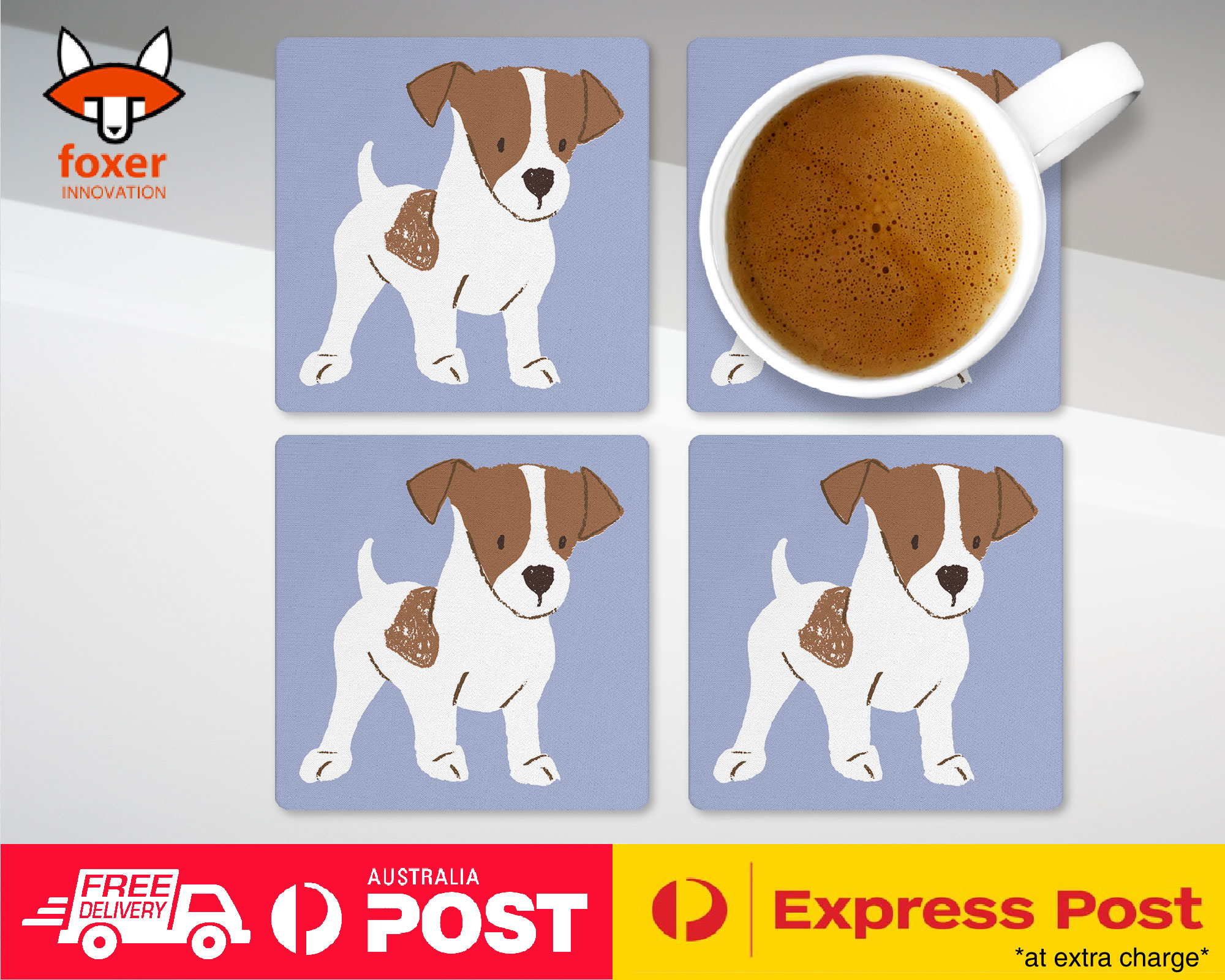 COASTER COFFEE DRINKING MAT|JACK RUSSELL DOG 2 - Picture 13 of 21