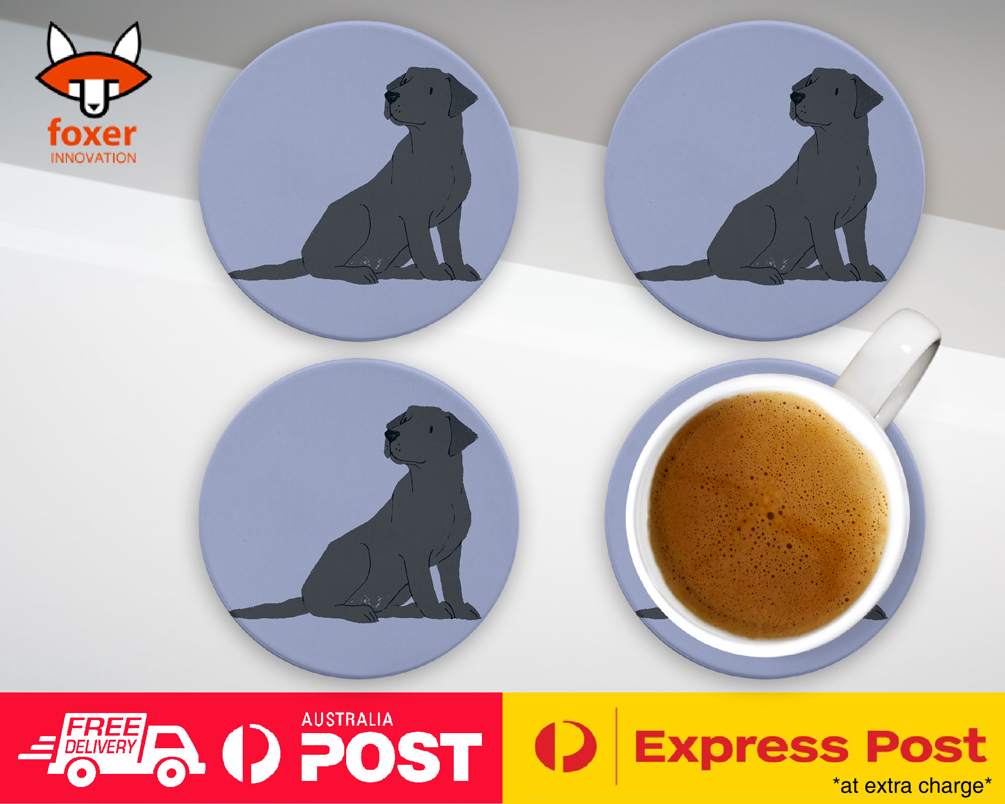 COASTER COFFEE DRINKING MAT|LABRADOR RETRIEVER DOG 2