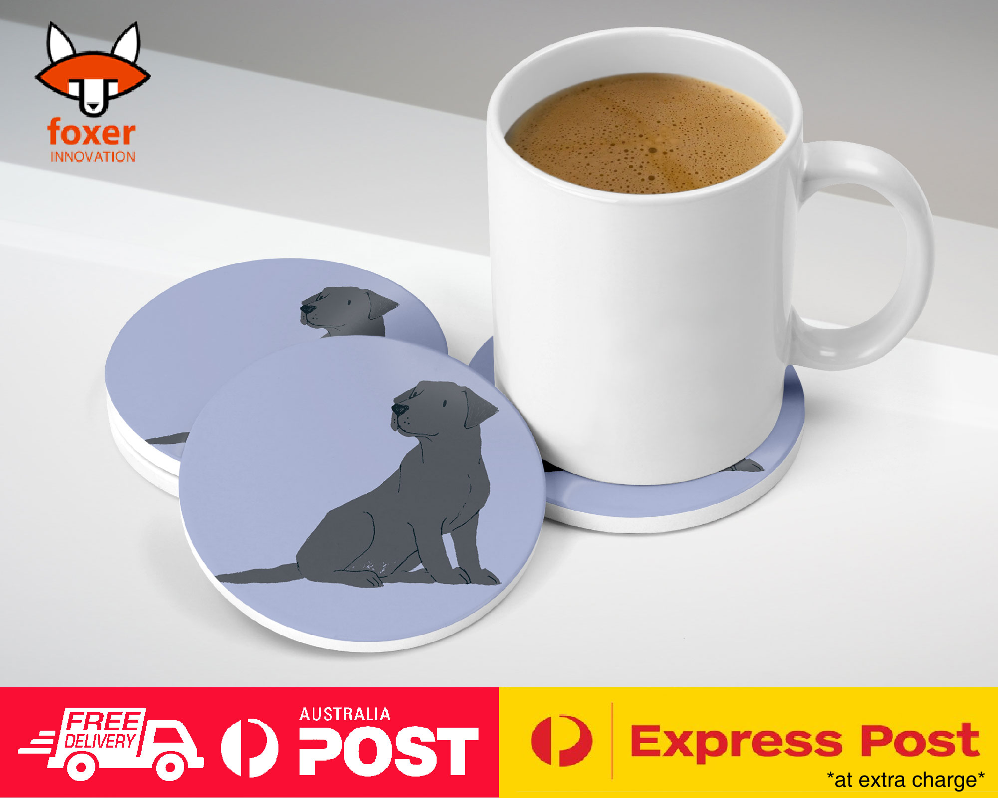 COASTER COFFEE DRINKING MAT|LABRADOR RETRIEVER DOG 2